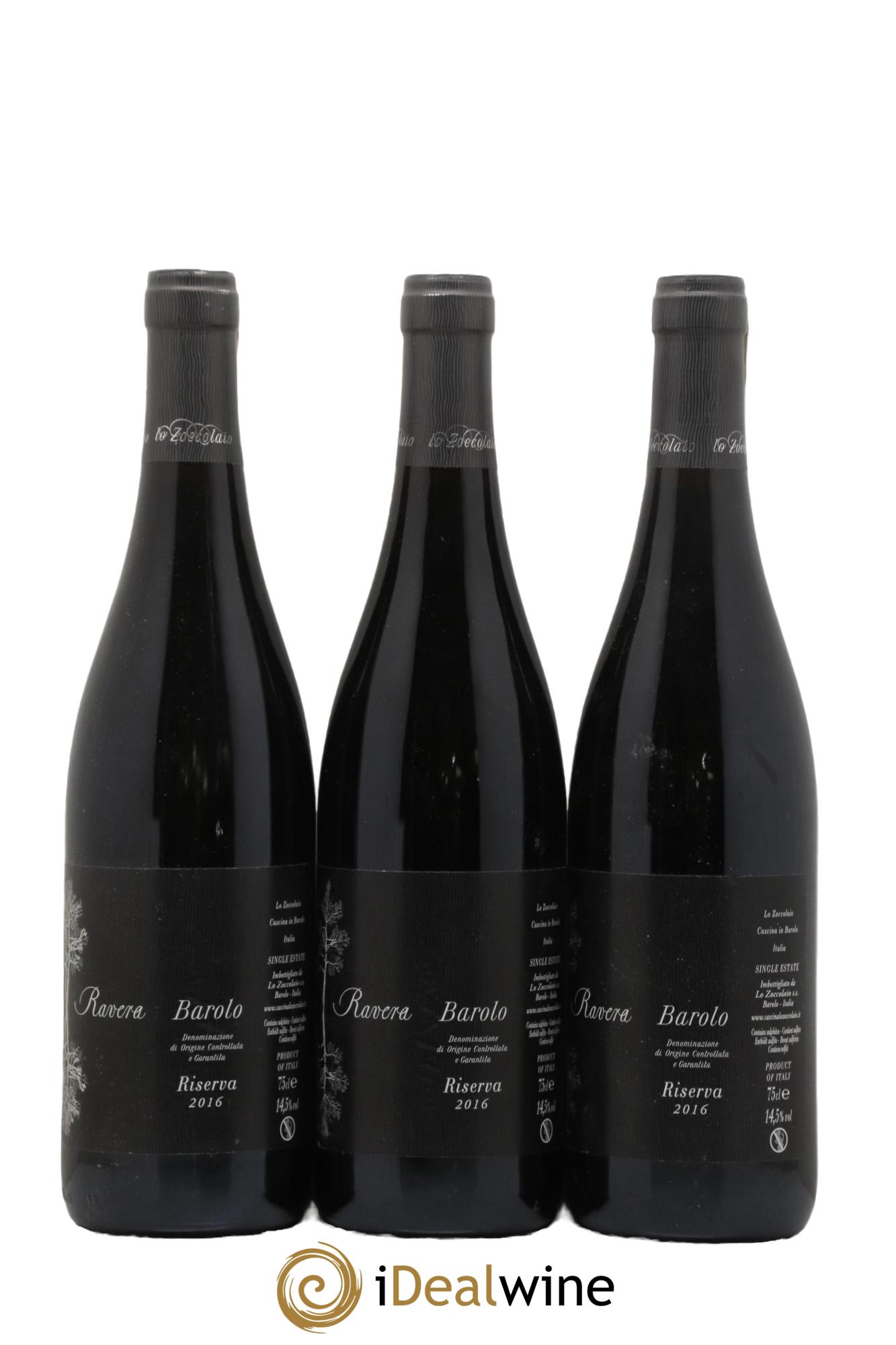 Barolo DOCG Riserva Ravera Lo Zoccolaio 2016 - Lot of 3 bottles - 0
