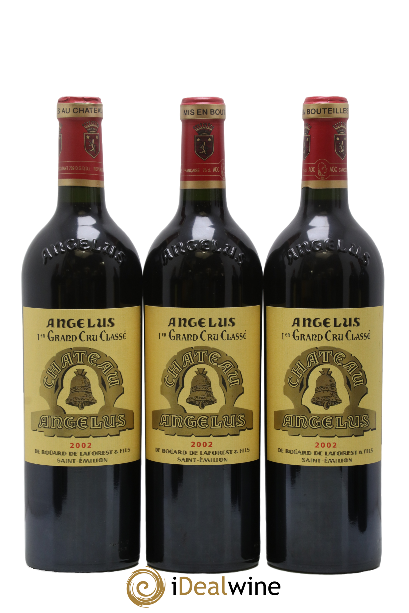 Château Angélus 1er Grand Cru Classé A 2002 - Lot de 12 bouteilles - 1
