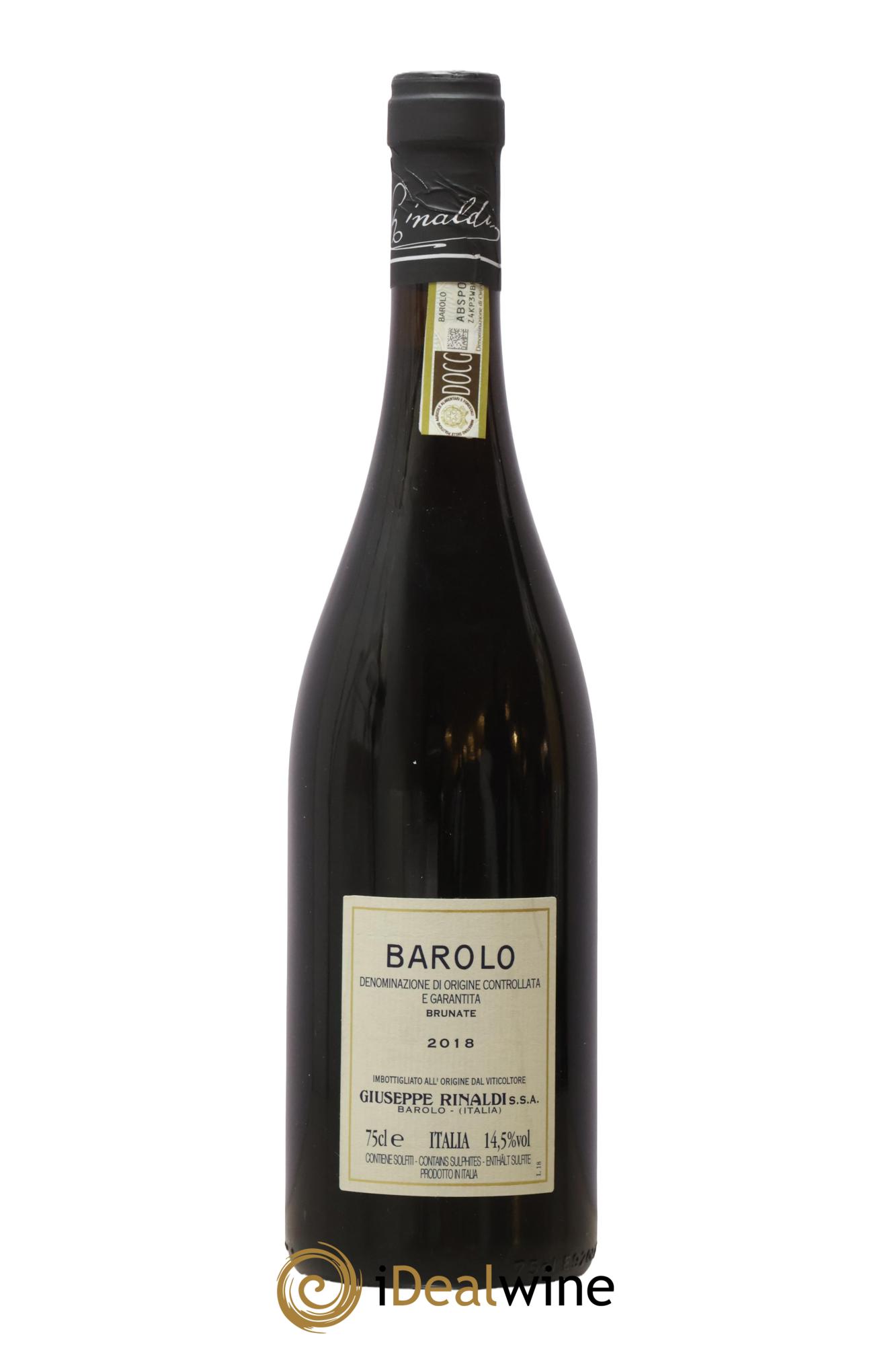 Barolo DOCG Brunate Giuseppe Rinaldi 2018 - Lot de 1 bouteille - 1
