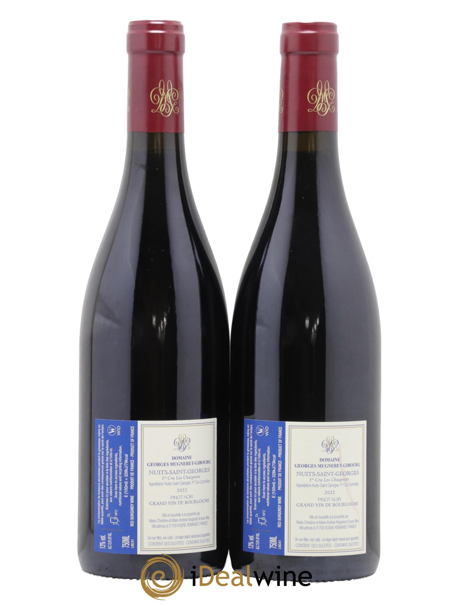 Nuits-Saint-Georges 1er Cru Les Chaignots Mugneret-Gibourg (Domaine) 2022 - Lot de 2 bouteilles - 1