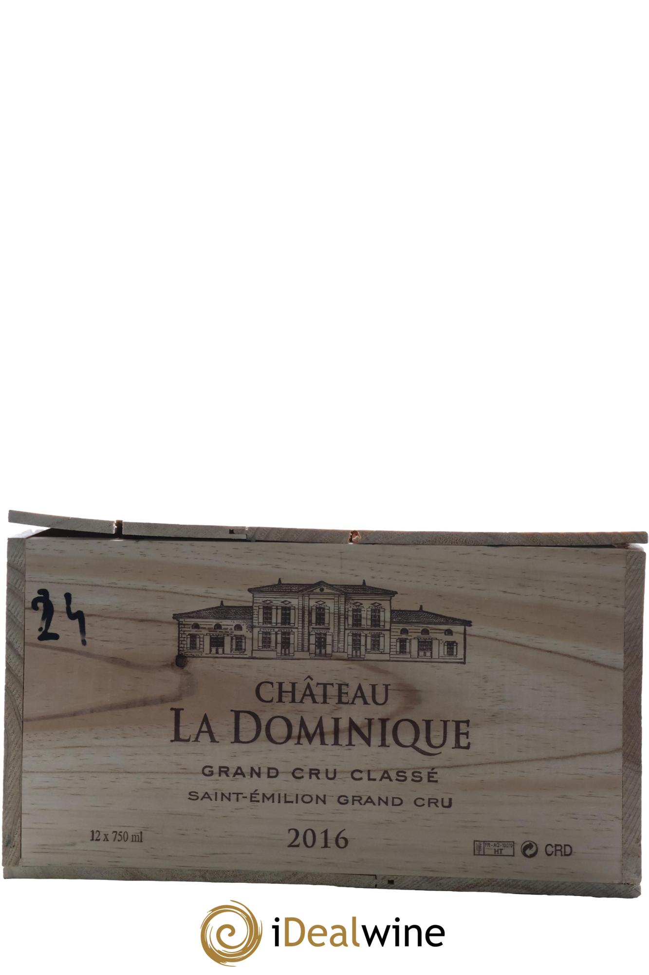 Château la Dominique Grand Cru Classé 2016 - Lot de 12 bouteilles - 1