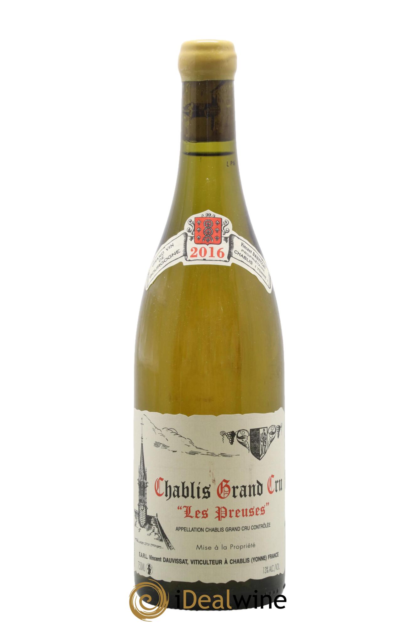 Chablis Grand Cru Les Preuses Vincent Dauvissat (Domaine) 2016 - Lot de 1 bouteille - 0