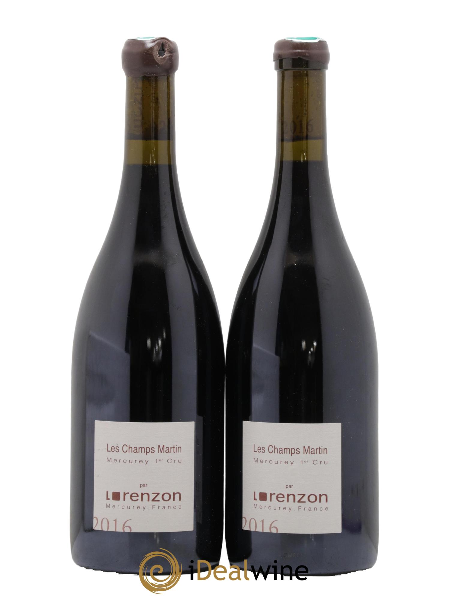Mercurey 1er Cru Les Champs Martin Bruno Lorenzon 2016 - Lot de 2 bouteilles - 0