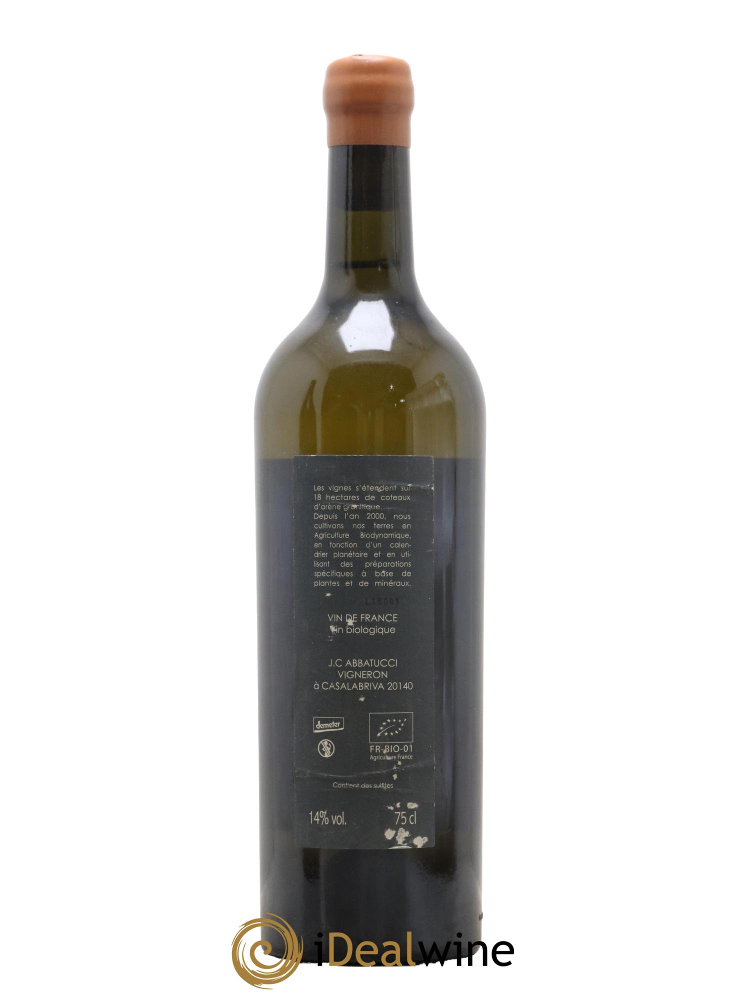 Vin de France Diplomate d'Empire Comte Abbatucci (Domaine) 2015 - Lot de 1 bouteille - 1