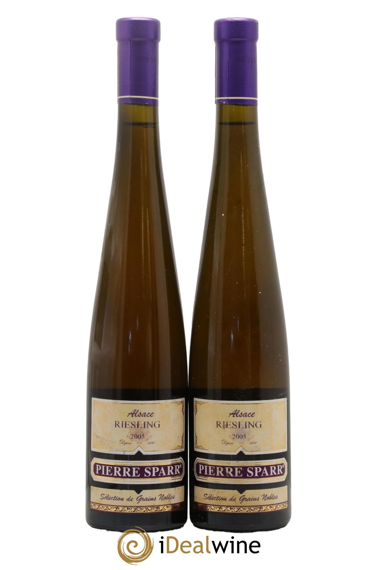 Alsace Riesling Sélection de Grains Nobles Pierre Sparr  2005 - Lot of 2 500ml formats - 0