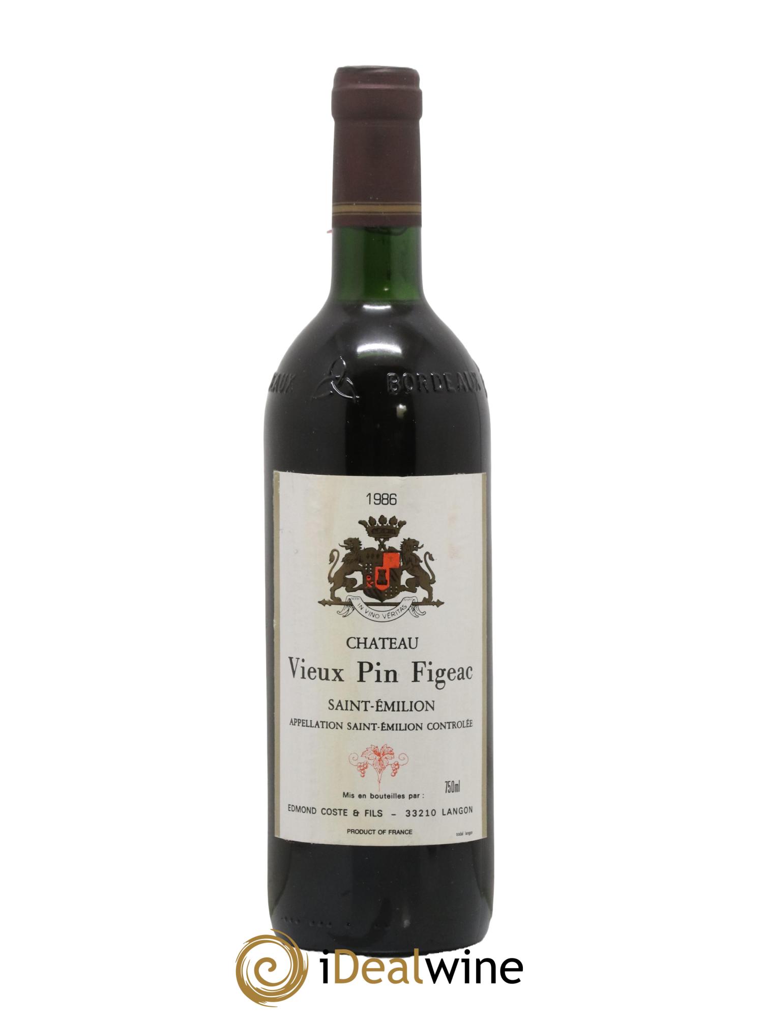 Saint-Émilion Château Vieux Pin Figeac 1986 - Posten von 1 Flasche - 0