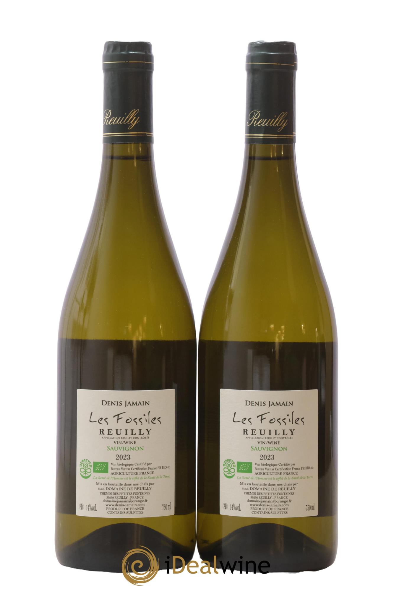 Reuilly Les Fossiles Denis Jamain 2023 - Lot de 2 bouteilles - 1