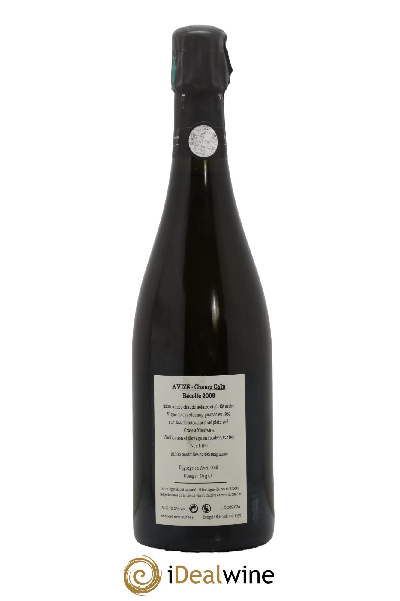 Avize Champ Caïn Extra-Brut Jacquesson 2009 - Lot de 1 bouteille - 1