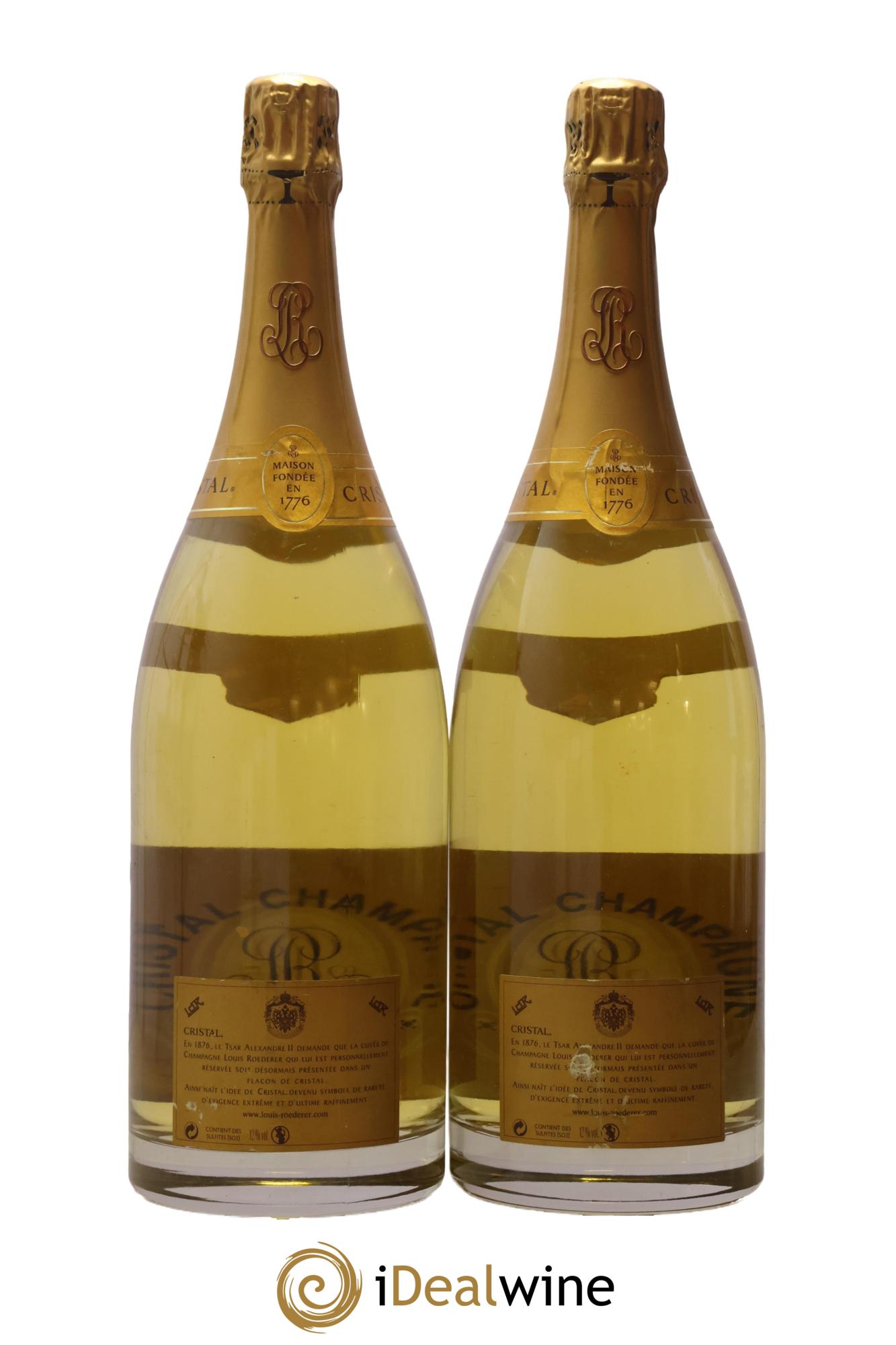 Cristal Louis Roederer 2005 - Lot of 2 magnums - 1