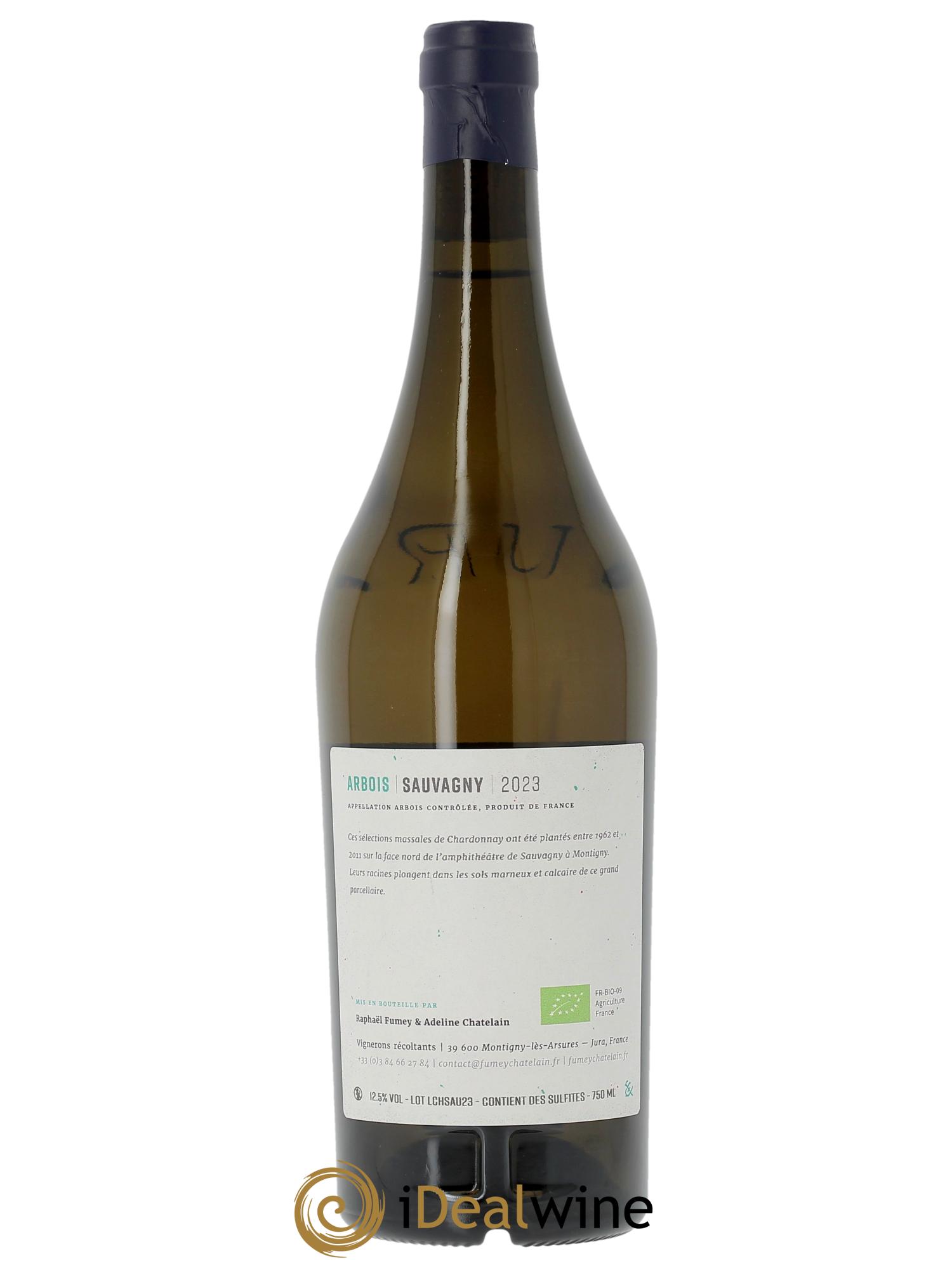 Arbois Chardonnay Sauvagny Fumey-Chatelain  2023 - Lot de 1 bouteille - 1