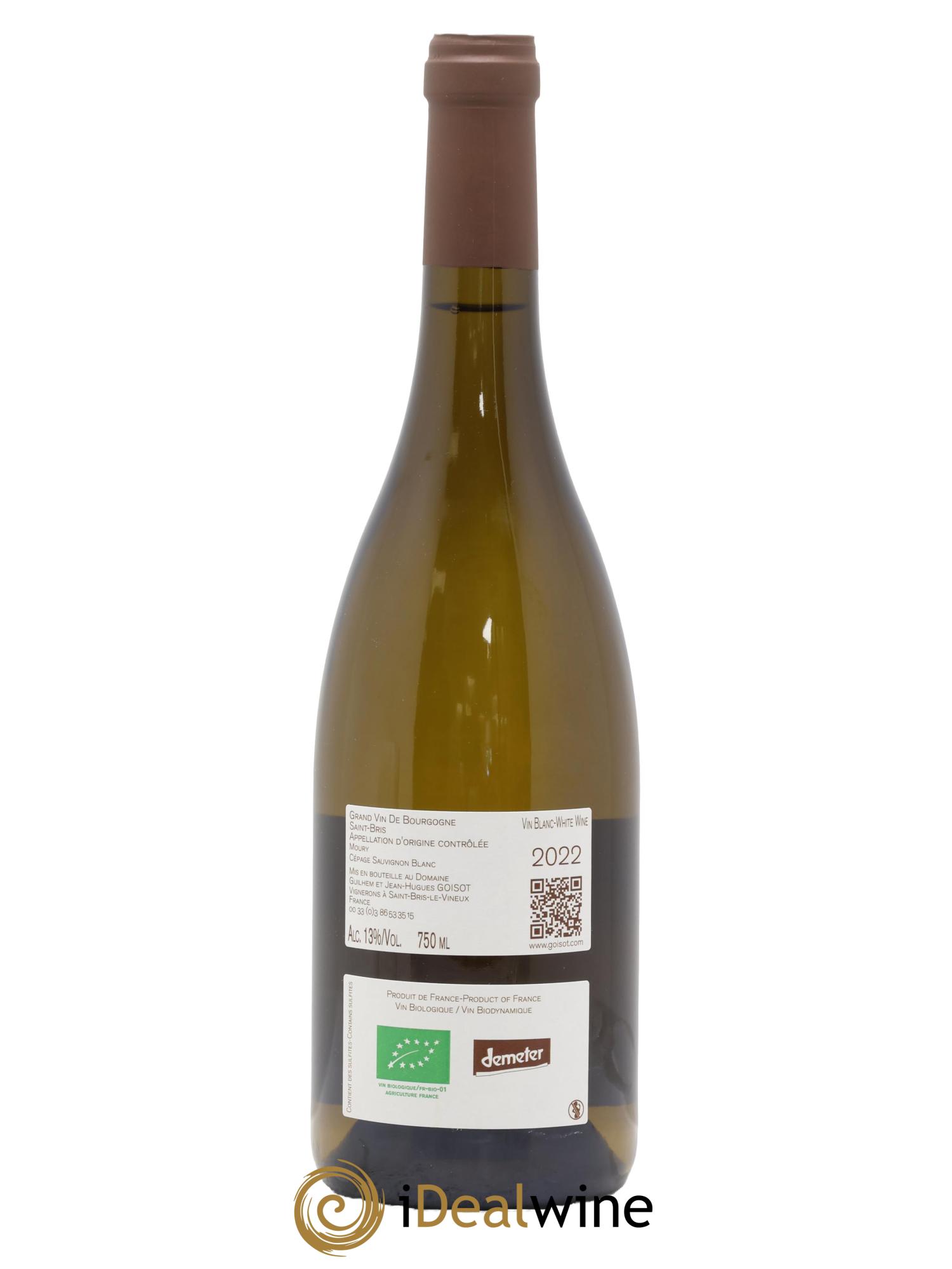 Saint-Bris Moury Goisot 2022 - Lot de 1 bouteille - 1