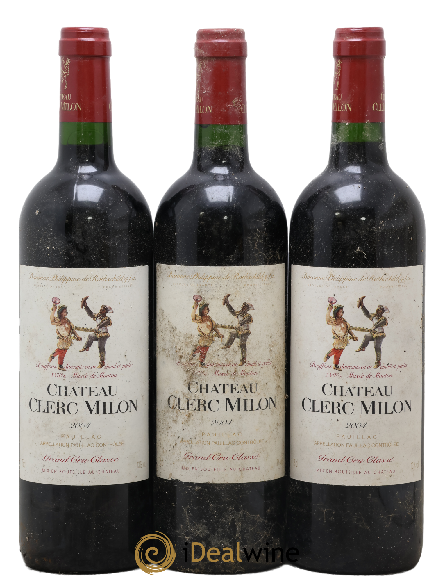 Château Clerc Milon 5ème Grand Cru Classé 2004 - Lot de 3 bouteilles - 0