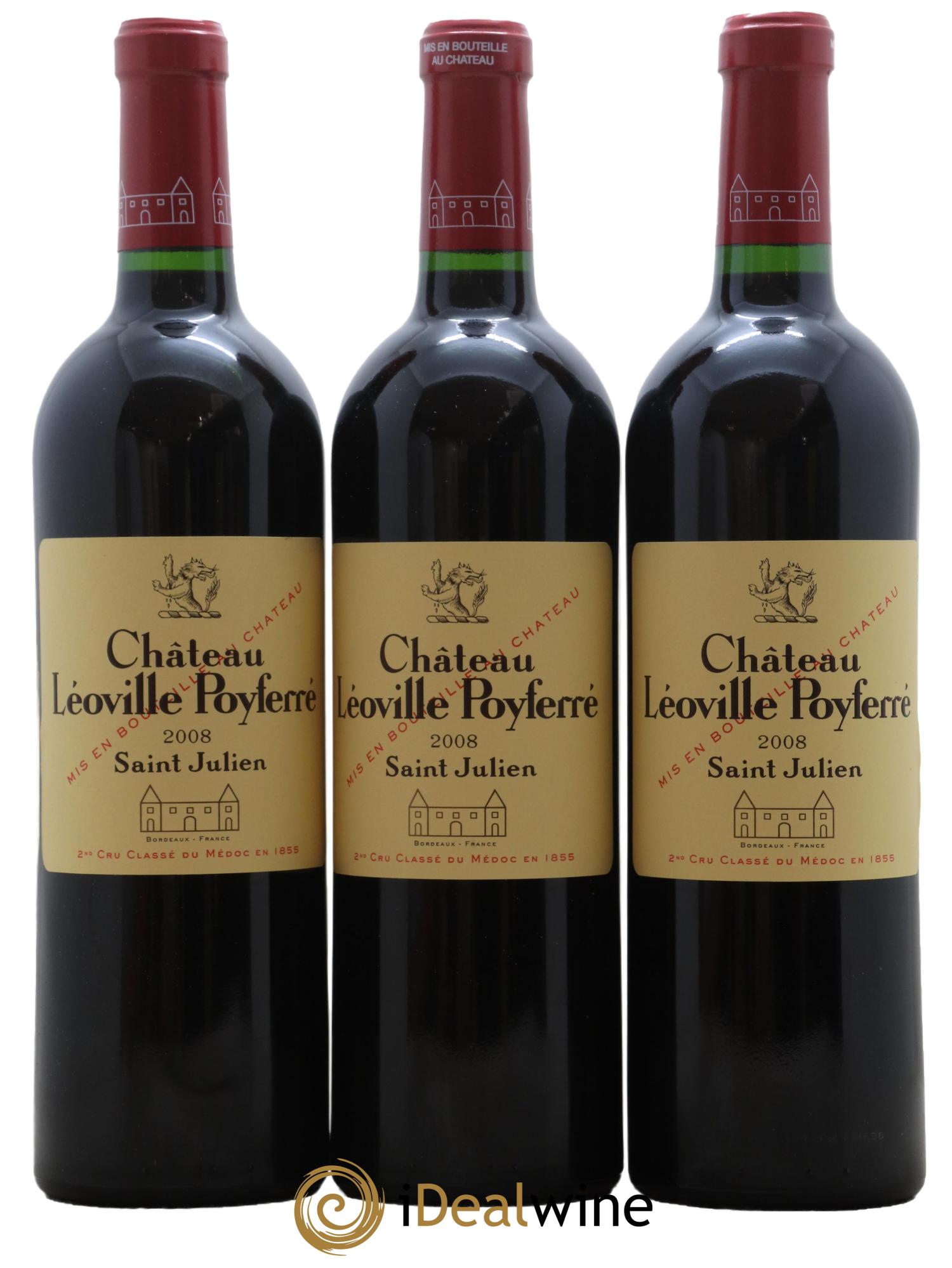 Château Léoville Poyferré 2ème Grand Cru Classé 2008 - Lot de 6 bouteilles - 1