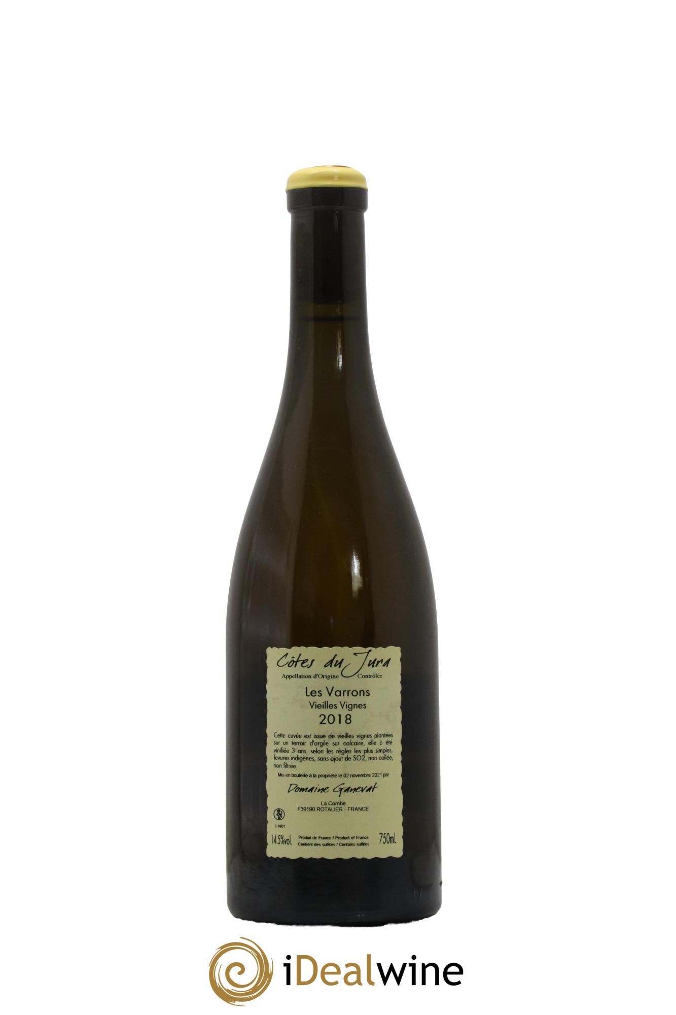 Côtes du Jura Les Varrons Vieilles Vignes Jean-François Ganevat (Domaine) 2018 - Lot de 1 bouteille - 1