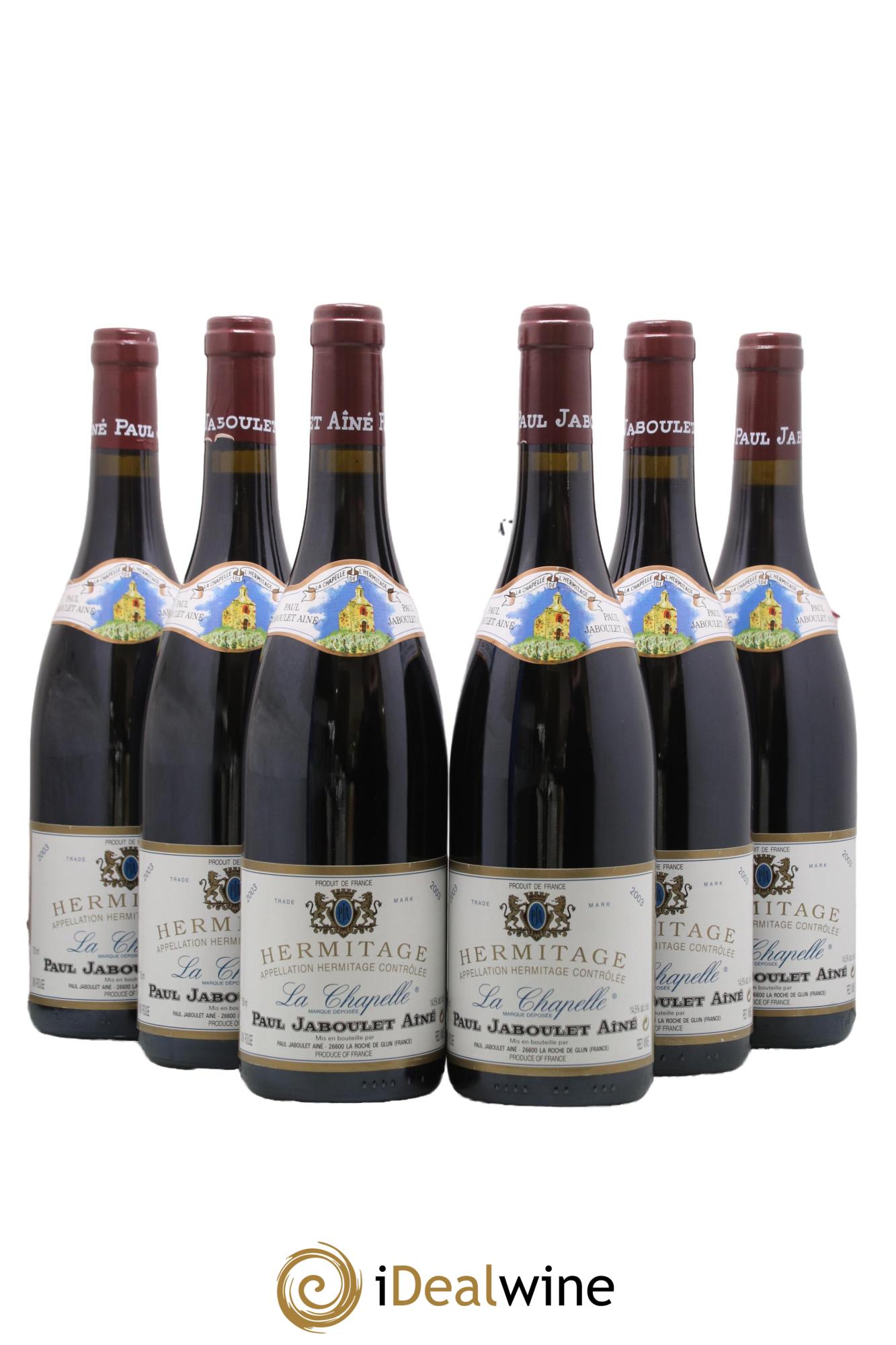 Hermitage La Chapelle Paul Jaboulet Ainé 2003 - Posten von 6 Flaschen - 0