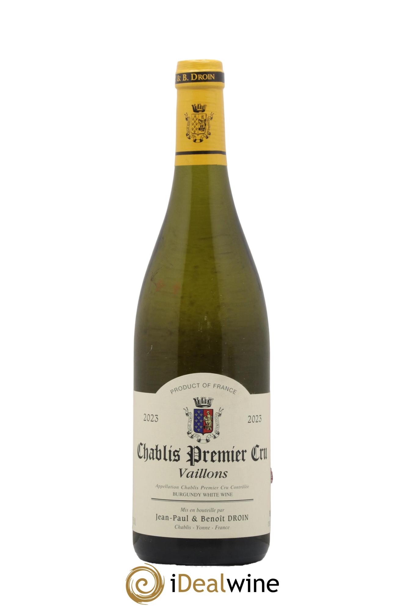 Chablis 1er Cru Vaillons Jean-Paul & Benoît Droin (Domaine) 2023 - Posten von 1 Flasche - 0