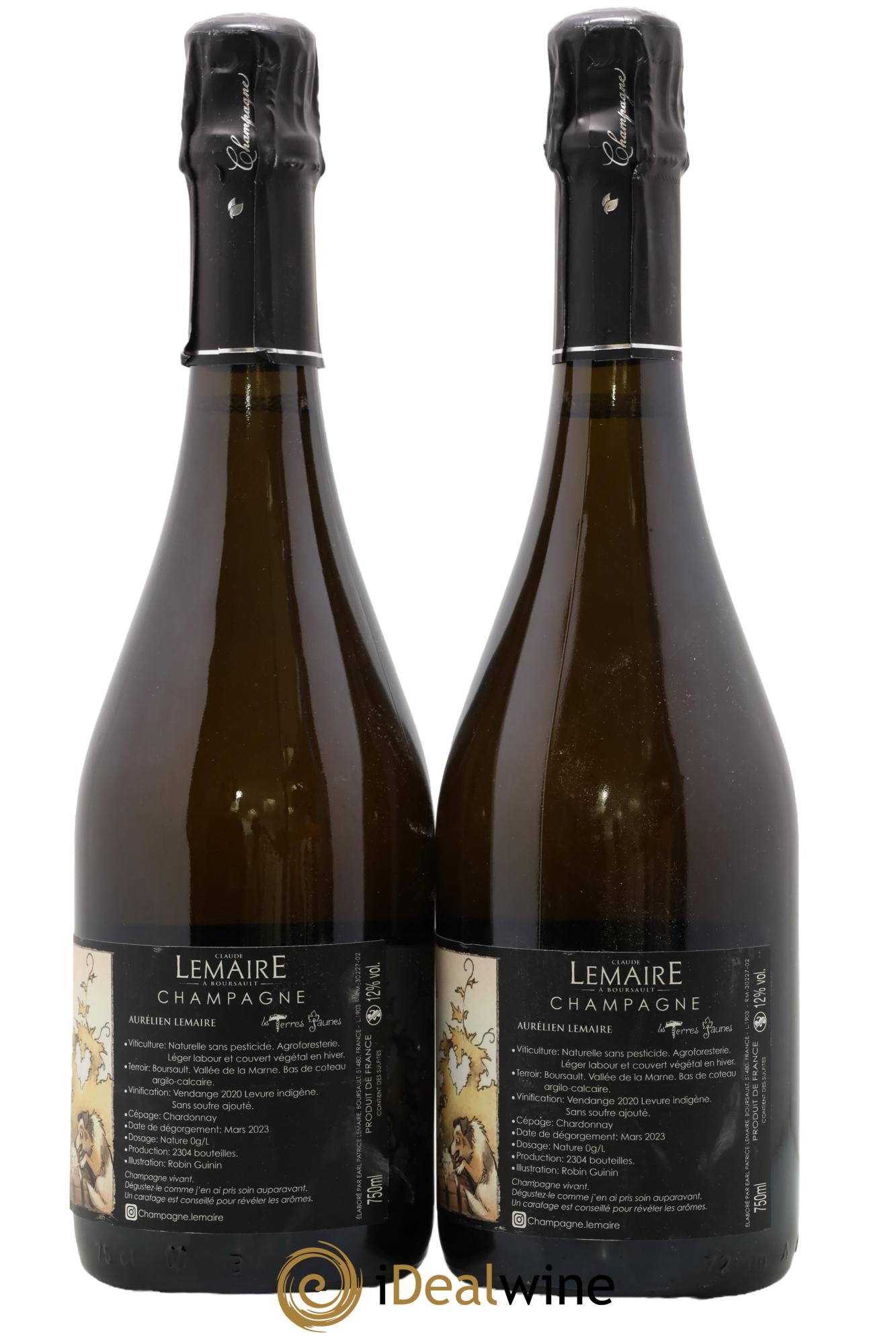 Les Terres Jaunes Aurélien Lemaire 2020 - Lot of 2 bottles - 1