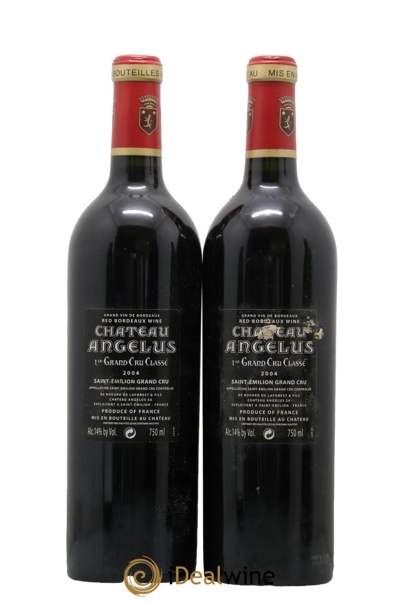 Château Angélus 1er Grand Cru Classé A 2004 - Lot de 2 bouteilles - 1