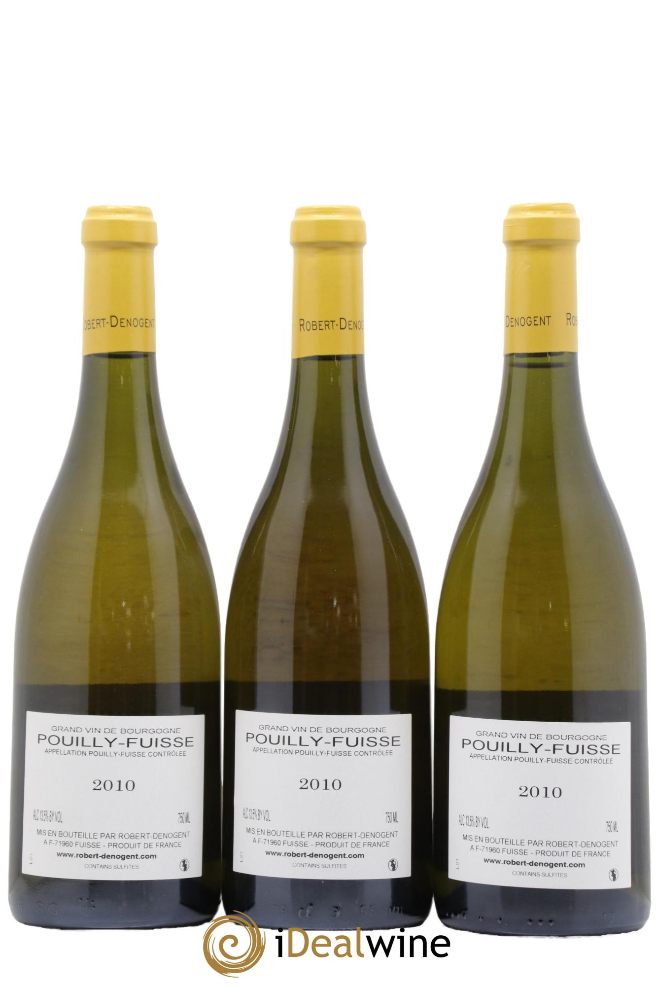 Pouilly-Fuissé Les Carrons Vieilles Vignes Robert Denogent (Domaine)  2010 - Lot of 3 bottles - 1