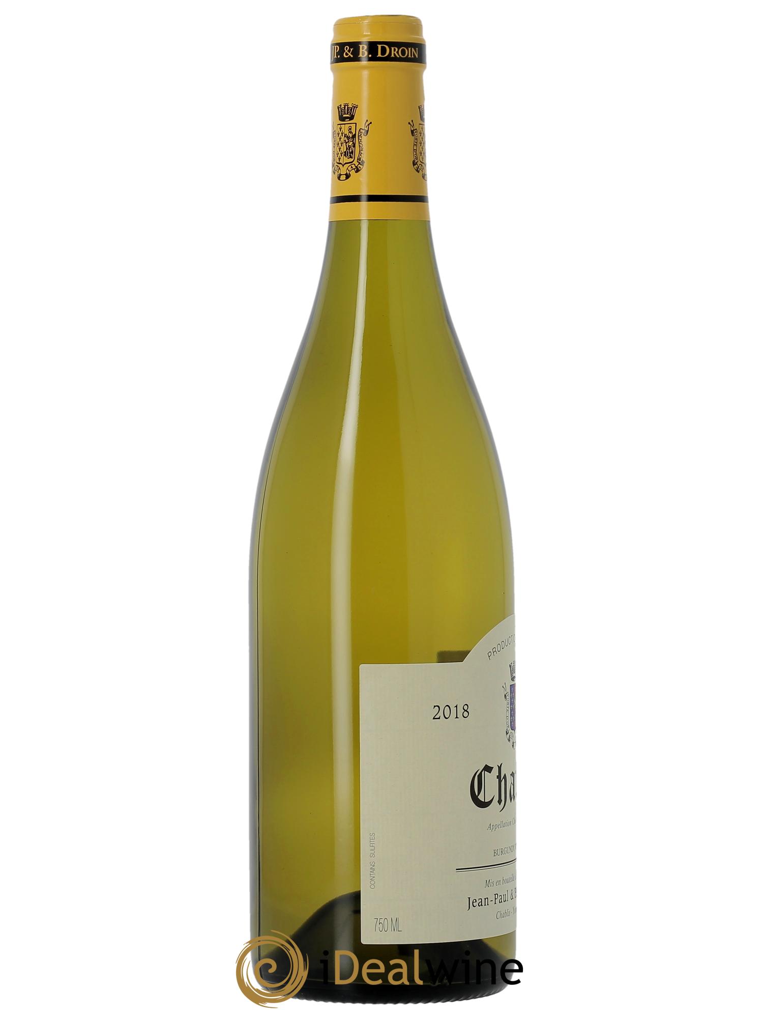 Chablis Jean-Paul & Benoît Droin (Domaine) 2018 - Lot de 1 bouteille - 2