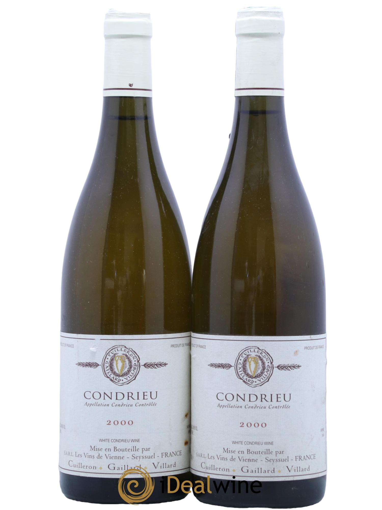 Condrieu Les Vins De Vienne 2000 - Lot de 2 bouteilles - 0