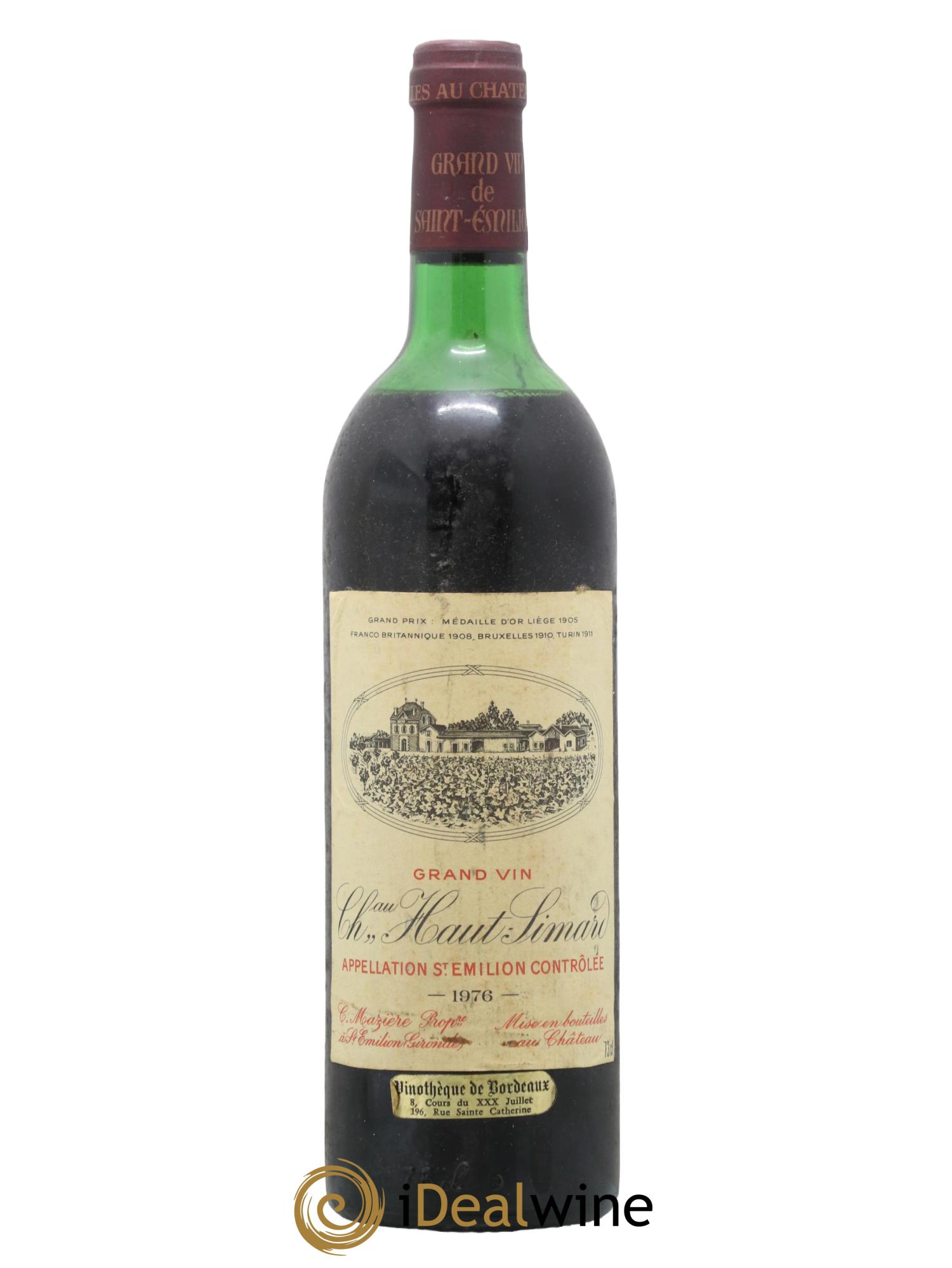 Château Haut-Simard 1976 - Lot de 1 bouteille - 0