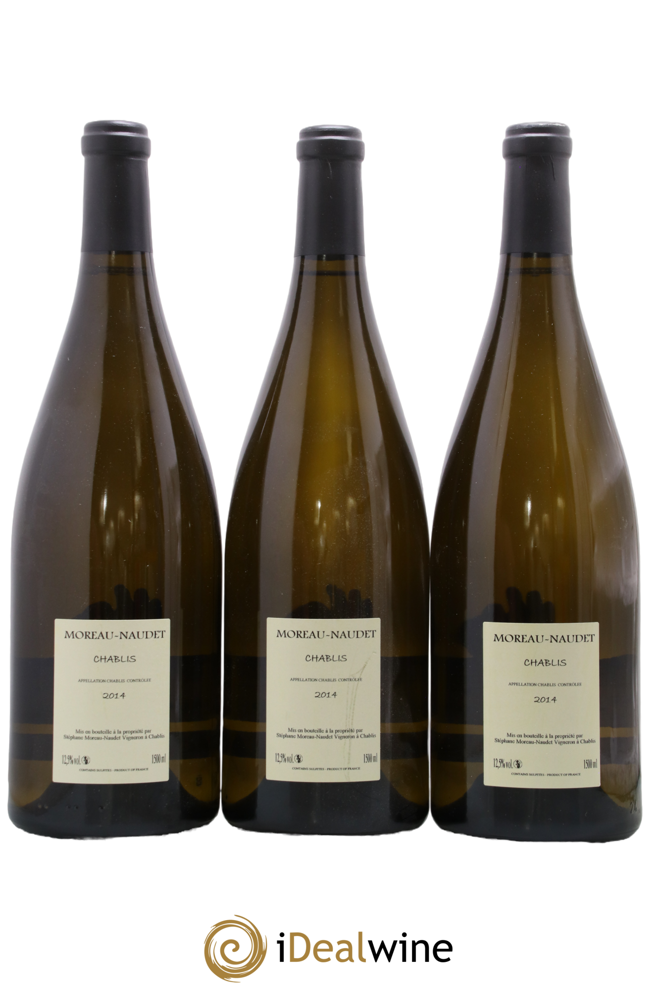 Chablis Moreau-Naudet 2014 - Lot of 3 magnums - 1