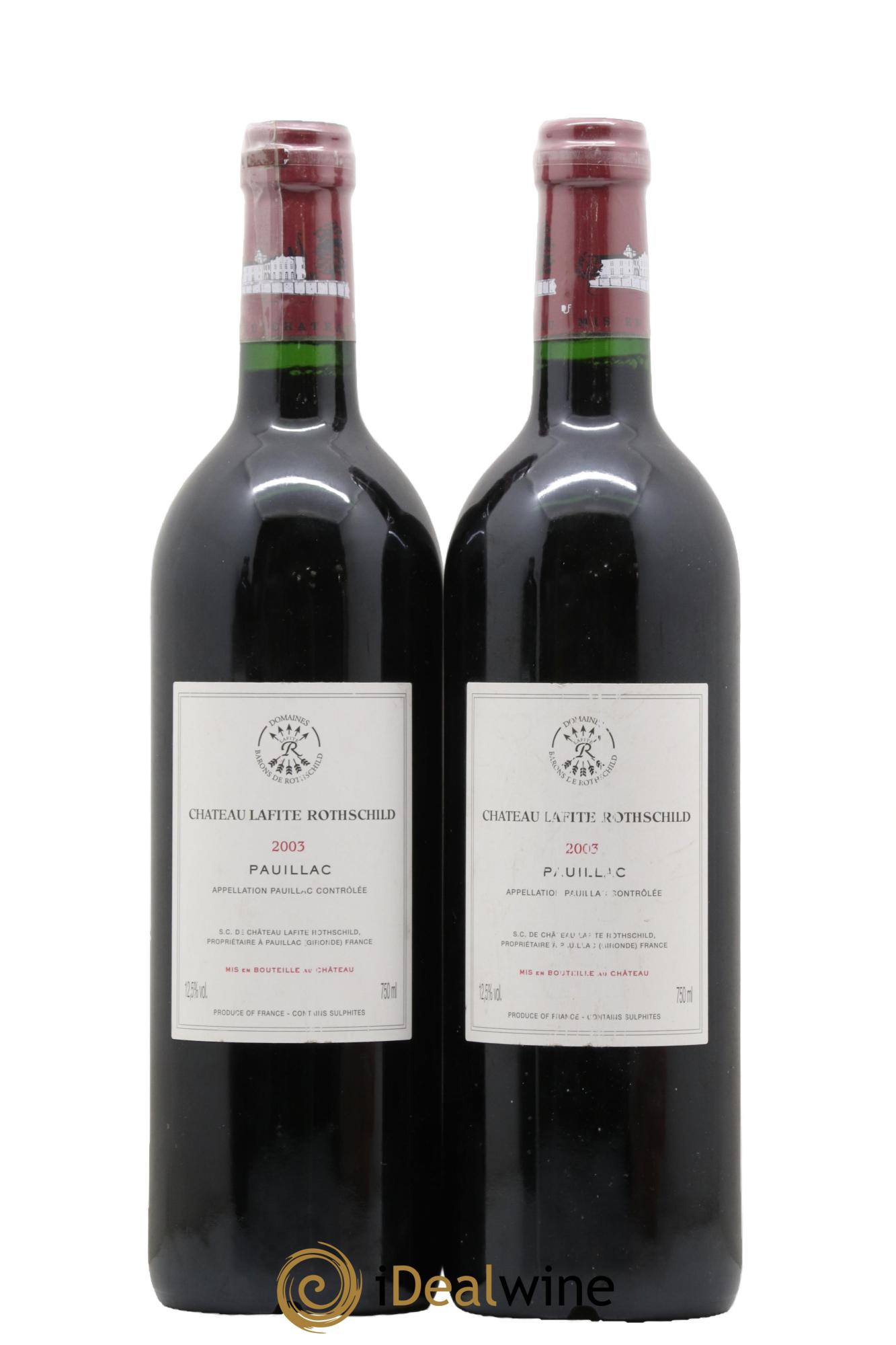 Château Lafite Rothschild 1er Grand Cru Classé 2003 - Lot of 2 bottles - 1