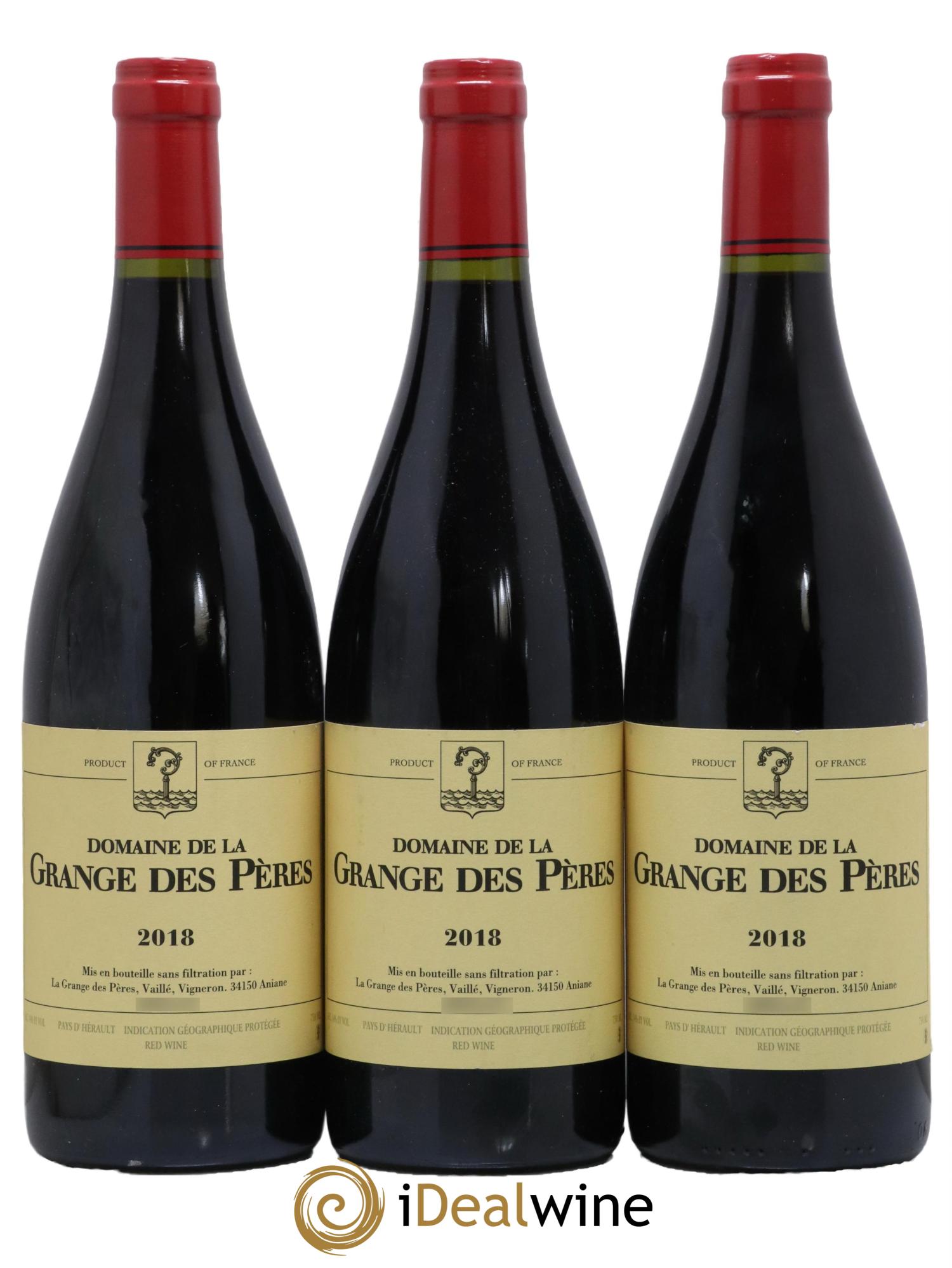 Pays d'Hérault Grange des Pères Laurent Vaillé 2018 - Lot de 3 bouteilles - 0