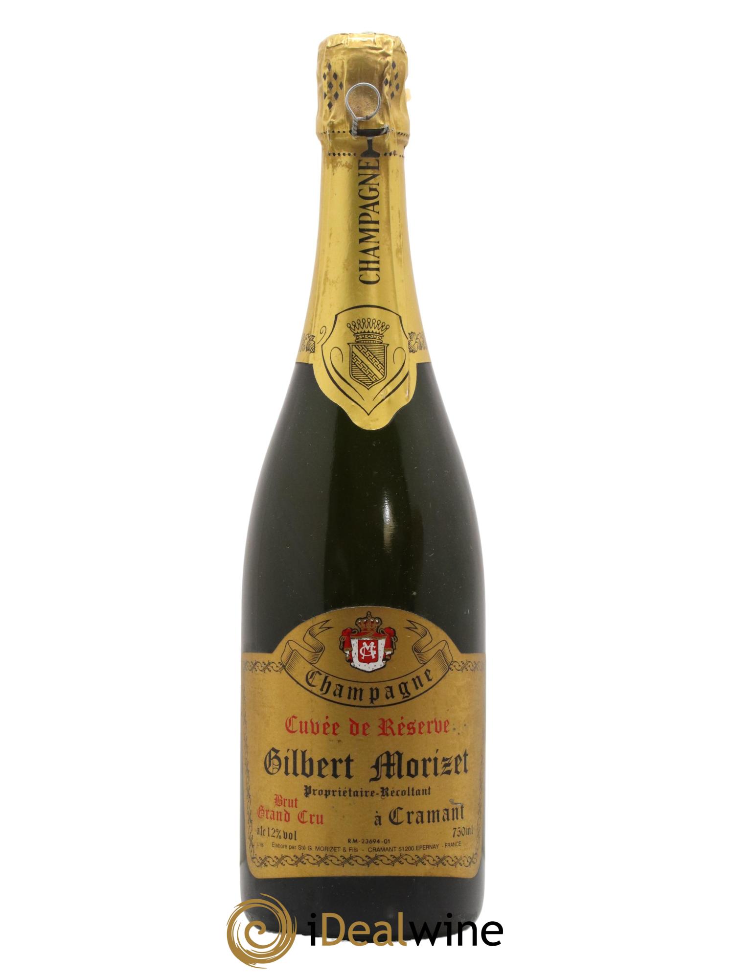 Champagne Brut Grand Cru Cuvee de Reserve Gilbert Morizet - Lot de 1 bouteille - 0