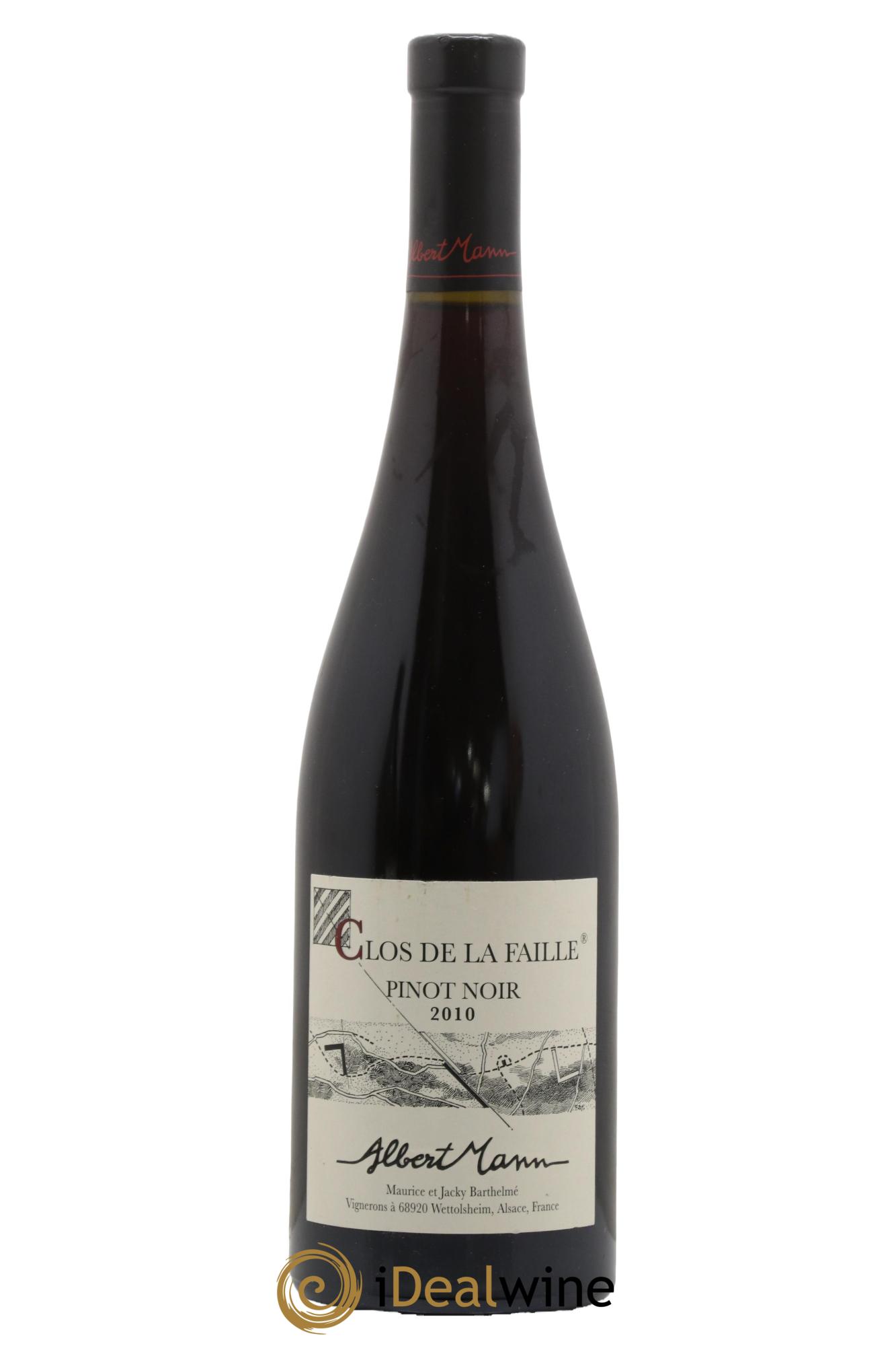 Alsace Pinot Noir Clos de la Faille Albert Mann 2010 - Lot de 1 bouteille - 0