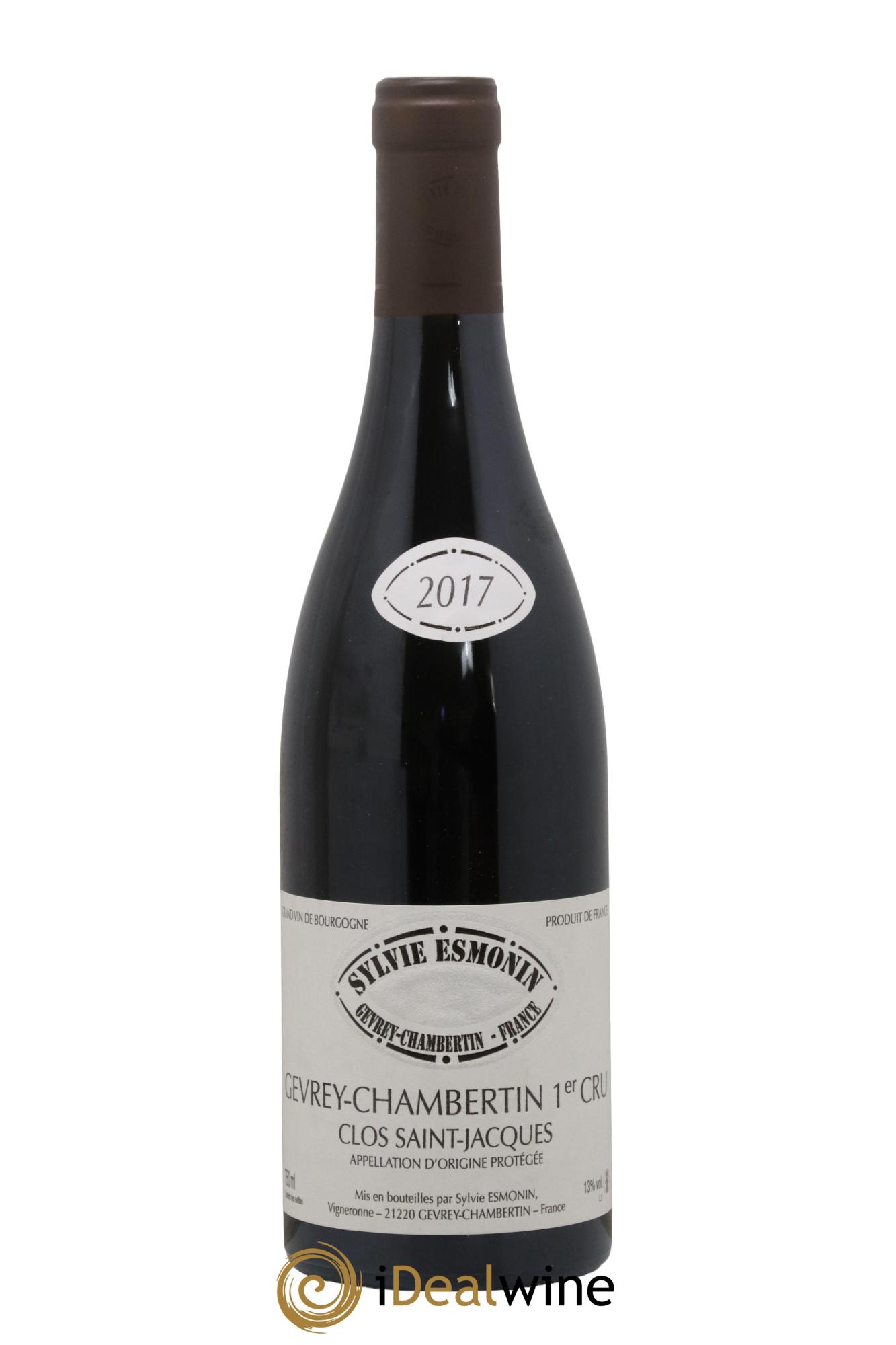 Gevrey-Chambertin 1er Cru Clos Saint Jacques Sylvie Esmonin 2017 - Lot de 1 bouteille - 0