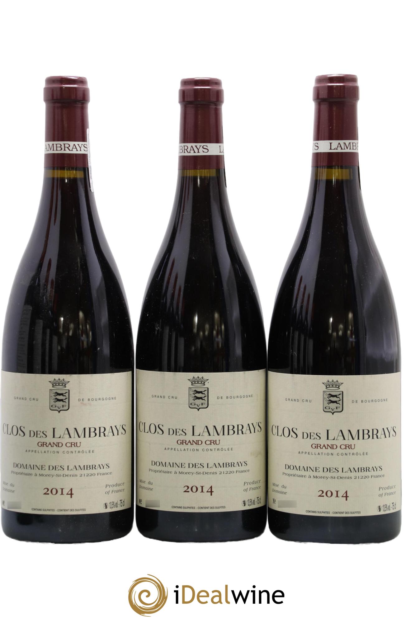 Clos des Lambrays Grand Cru Domaine des Lambrays 2014 - Lotto di 3 bottiglie - 0
