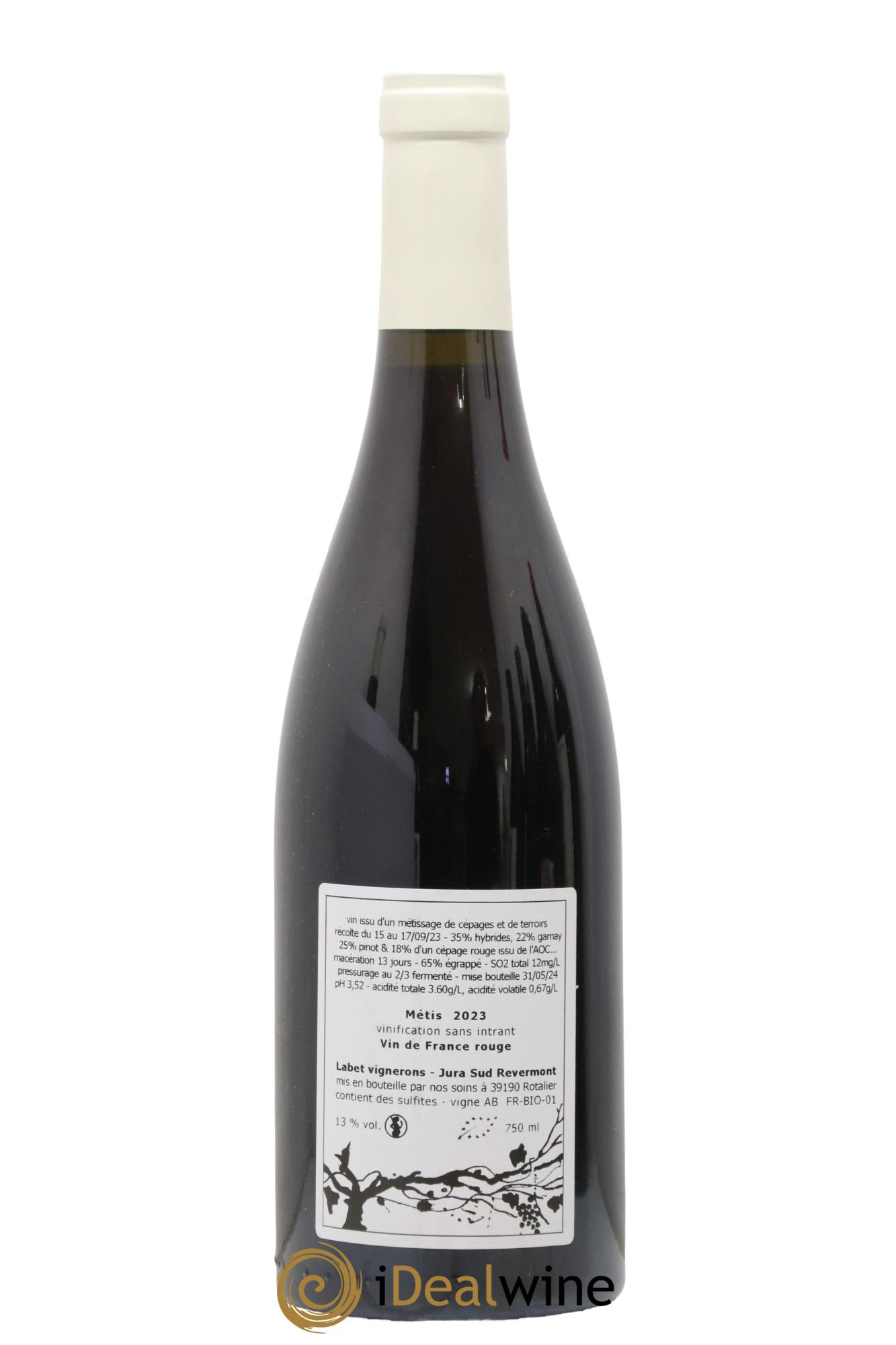 Vin de France Métis Romain - Julien - Charline Labet 2023 - Lot de 1 bouteille - 1