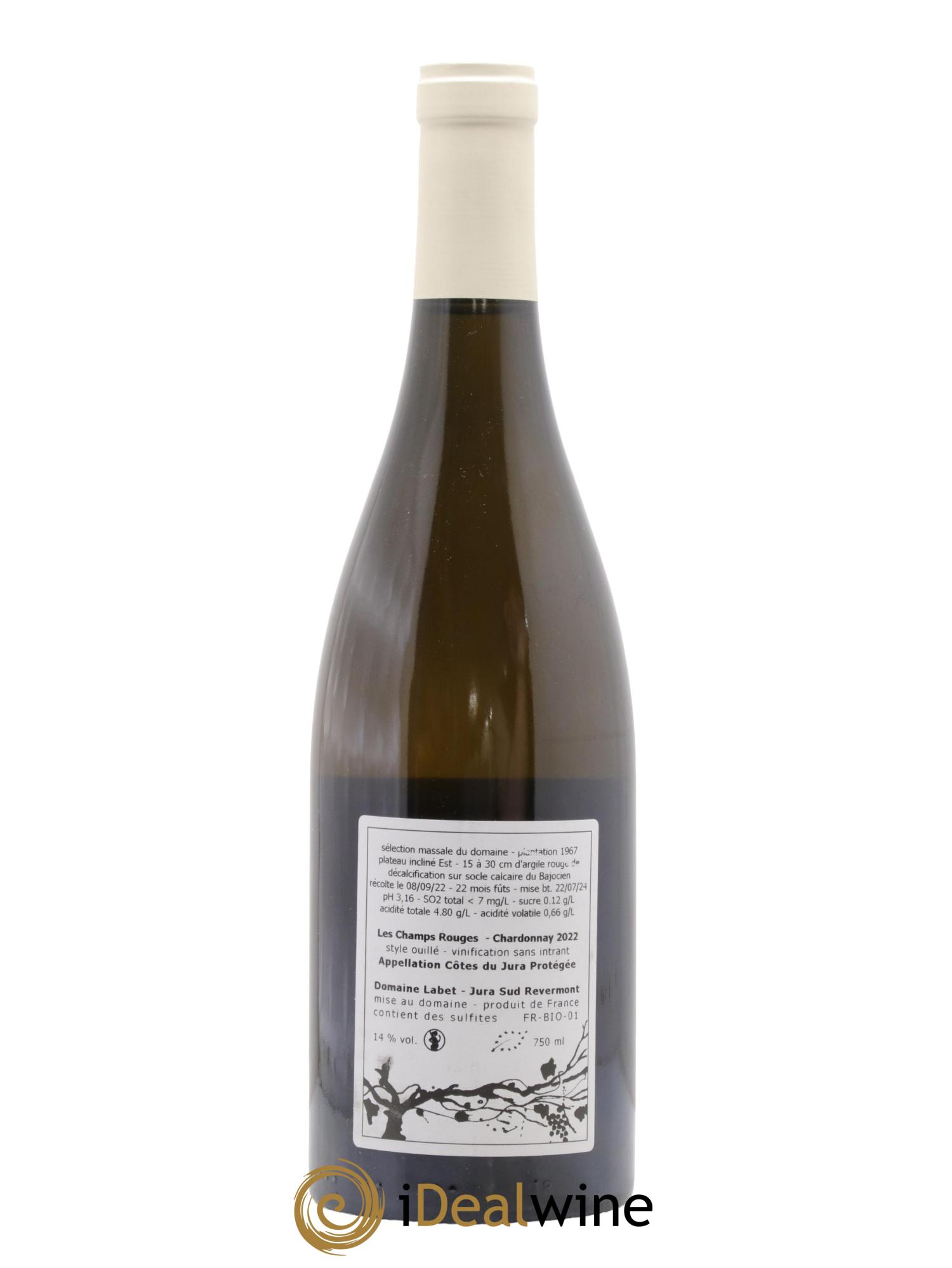 Côtes du Jura Chardonnay Les Champs Rouges Romain - Julien - Charline Labet 2022 - Posten von 1 Flasche - 1