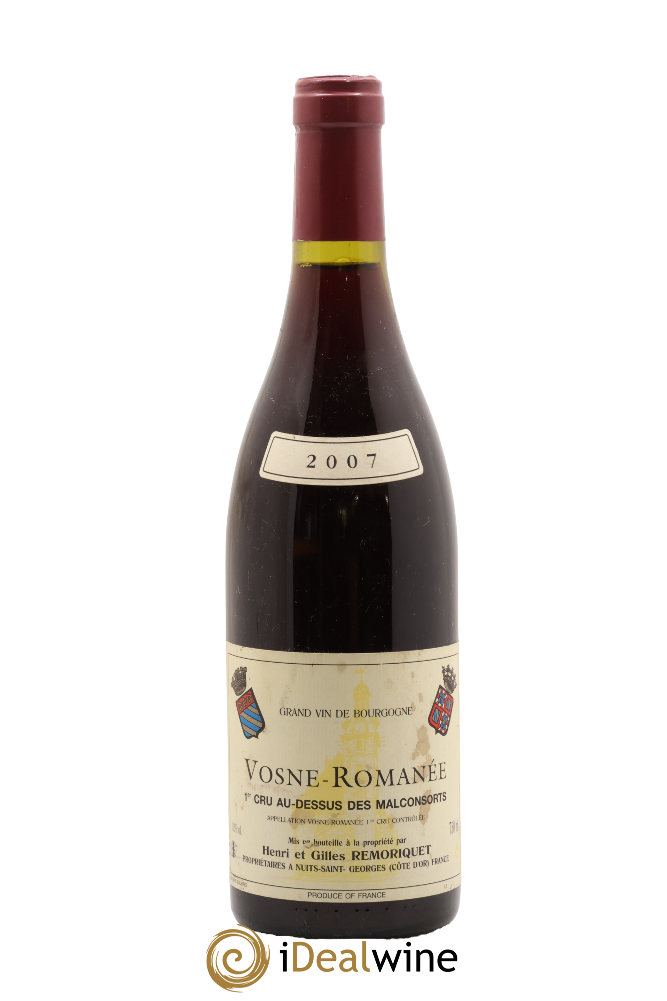 Vosne-Romanée 1er Cru Au Dessus des Malconsorts Gilles Remoriquet 2007 - Lot of 1 bottle - 0