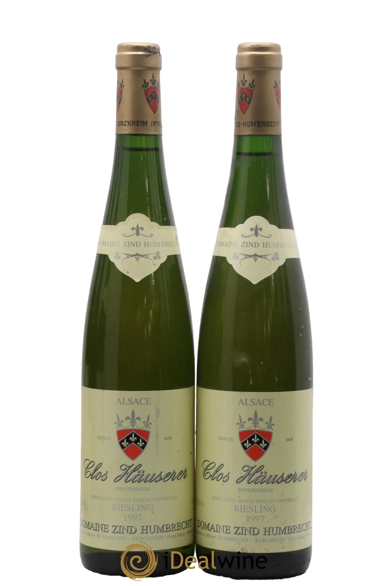 Alsace Riesling Clos Hauserer Zind-Humbrecht (Domaine) 1997 - Lot de 2 bouteilles - 0
