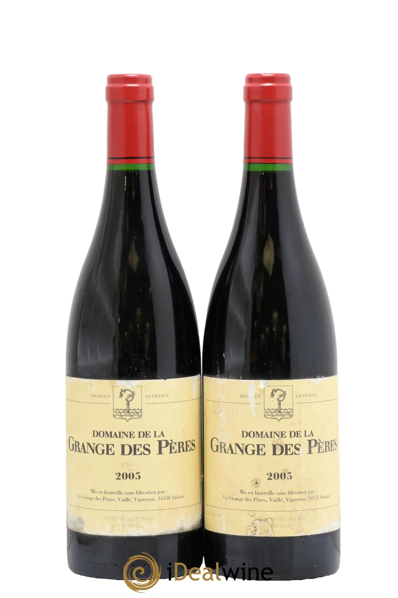 Pays d'Hérault Grange des Pères Laurent Vaillé 2005 - Lotto di 2 bottiglie - 0
