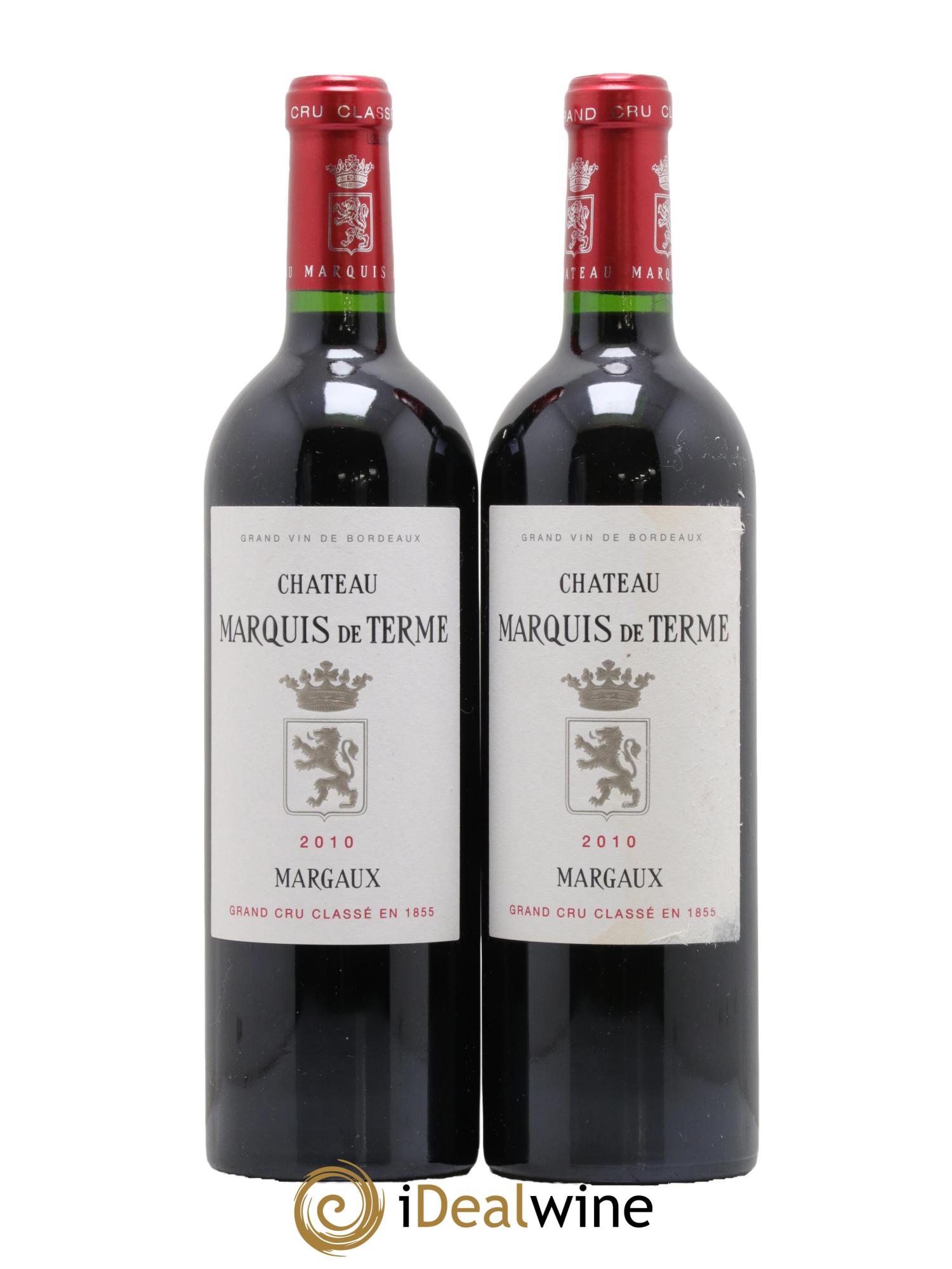 Château Marquis de Terme 4ème Grand Cru Classé 2010 - Lot de 2 bouteilles - 0