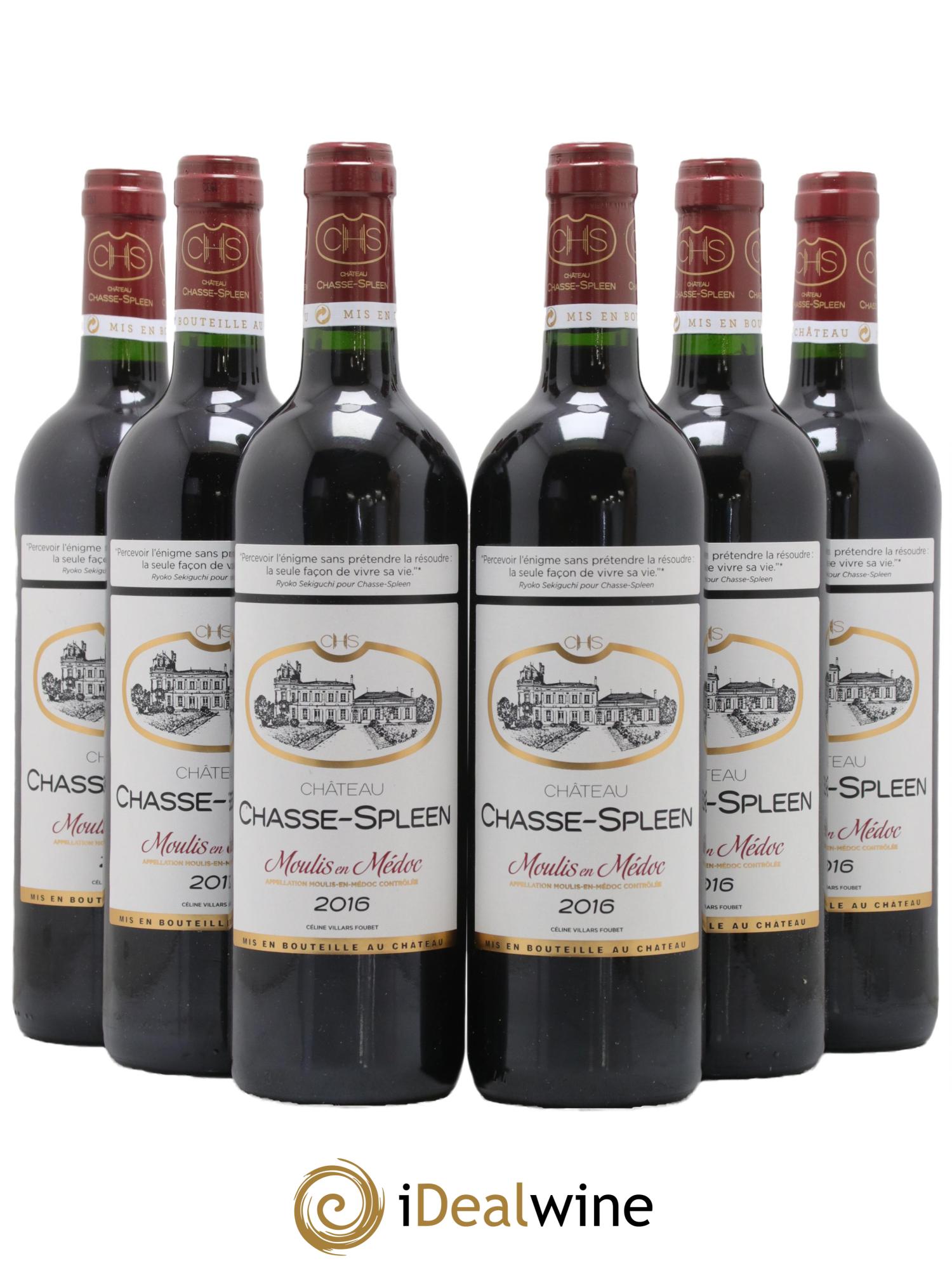 Château Chasse Spleen 2016 - Lot de 6 bouteilles - 0