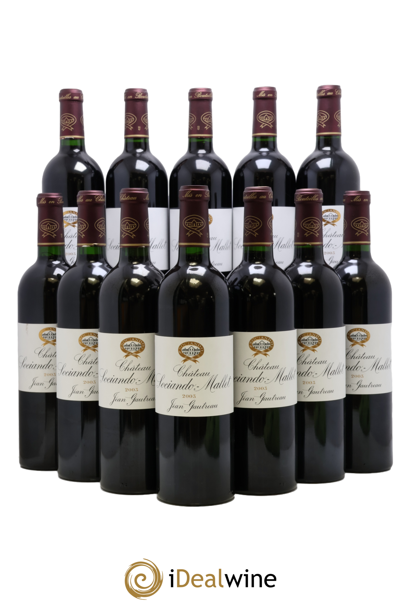 Château Sociando Mallet 2003 - Posten von 12 Flaschen - 0