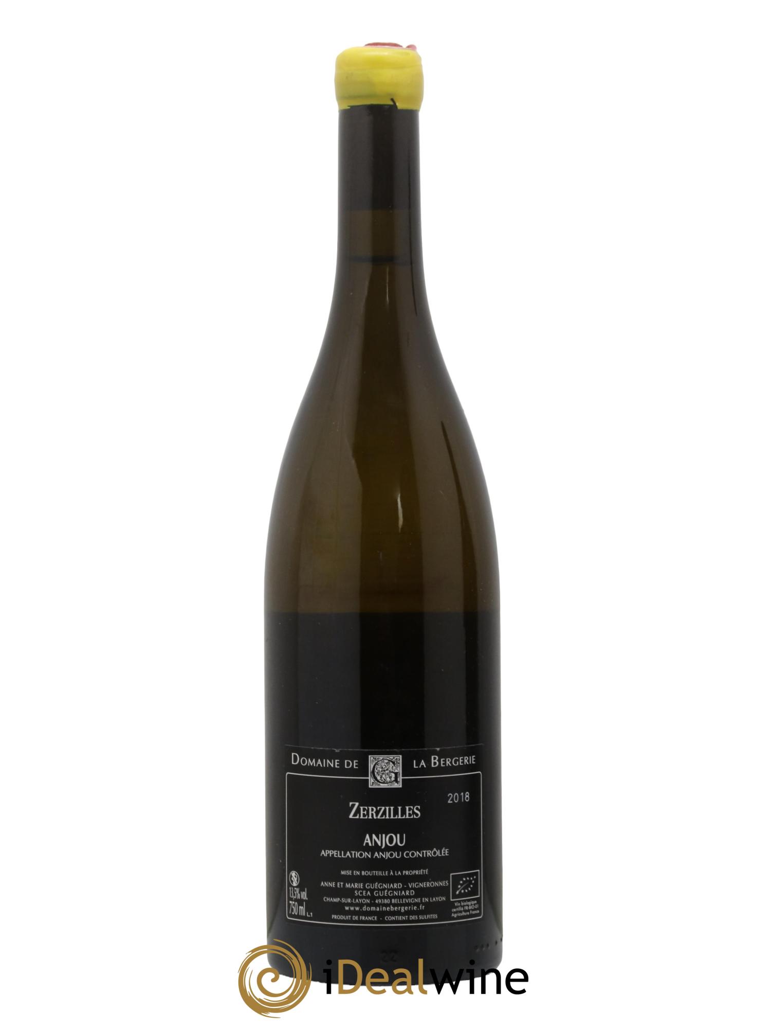 Anjou Zerzilles Domaine de la Bergerie Anne et Marie Guegniard 2018 - Lot de 1 bouteille - 1