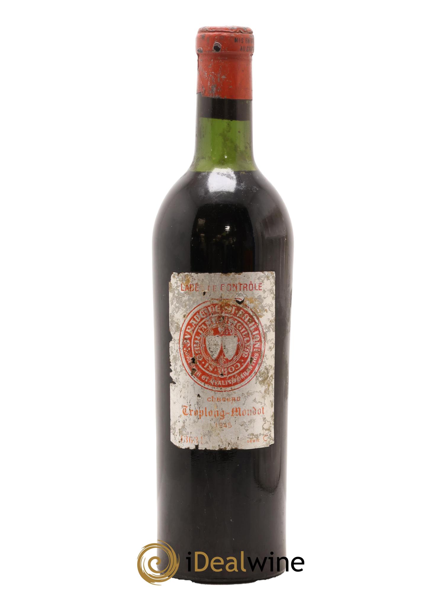 Château Troplong Mondot 1er Grand Cru Classé B 1945 - Lot de 1 bouteille - 1