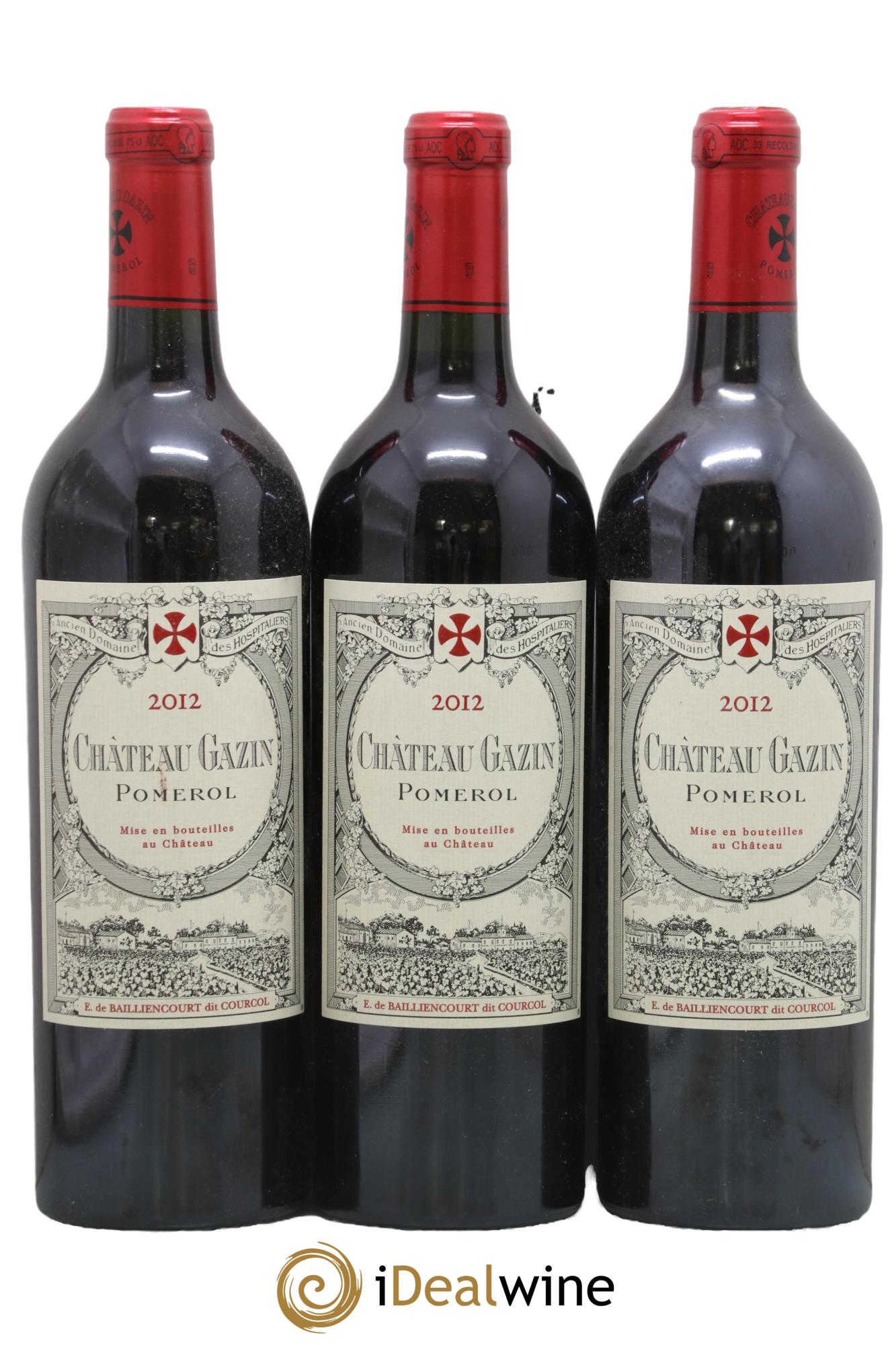 Château Gazin 2012 - Lot of 3 bottles - 0