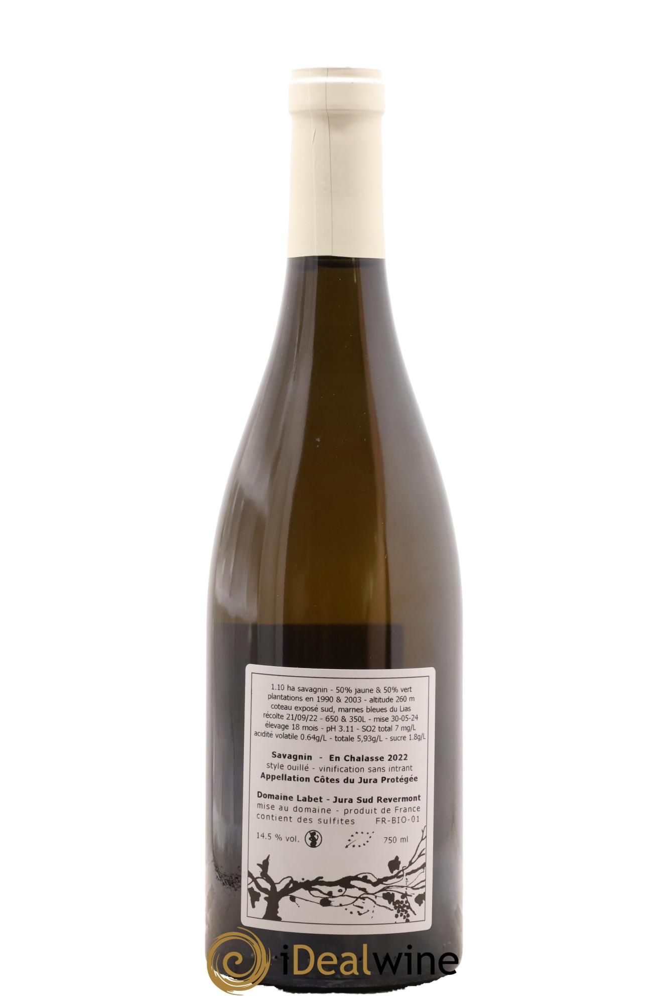 Côtes du Jura Fleur de Savagnin En Chalasse Romain - Julien - Charline Labet 2022 - Lot of 1 bottle - 1