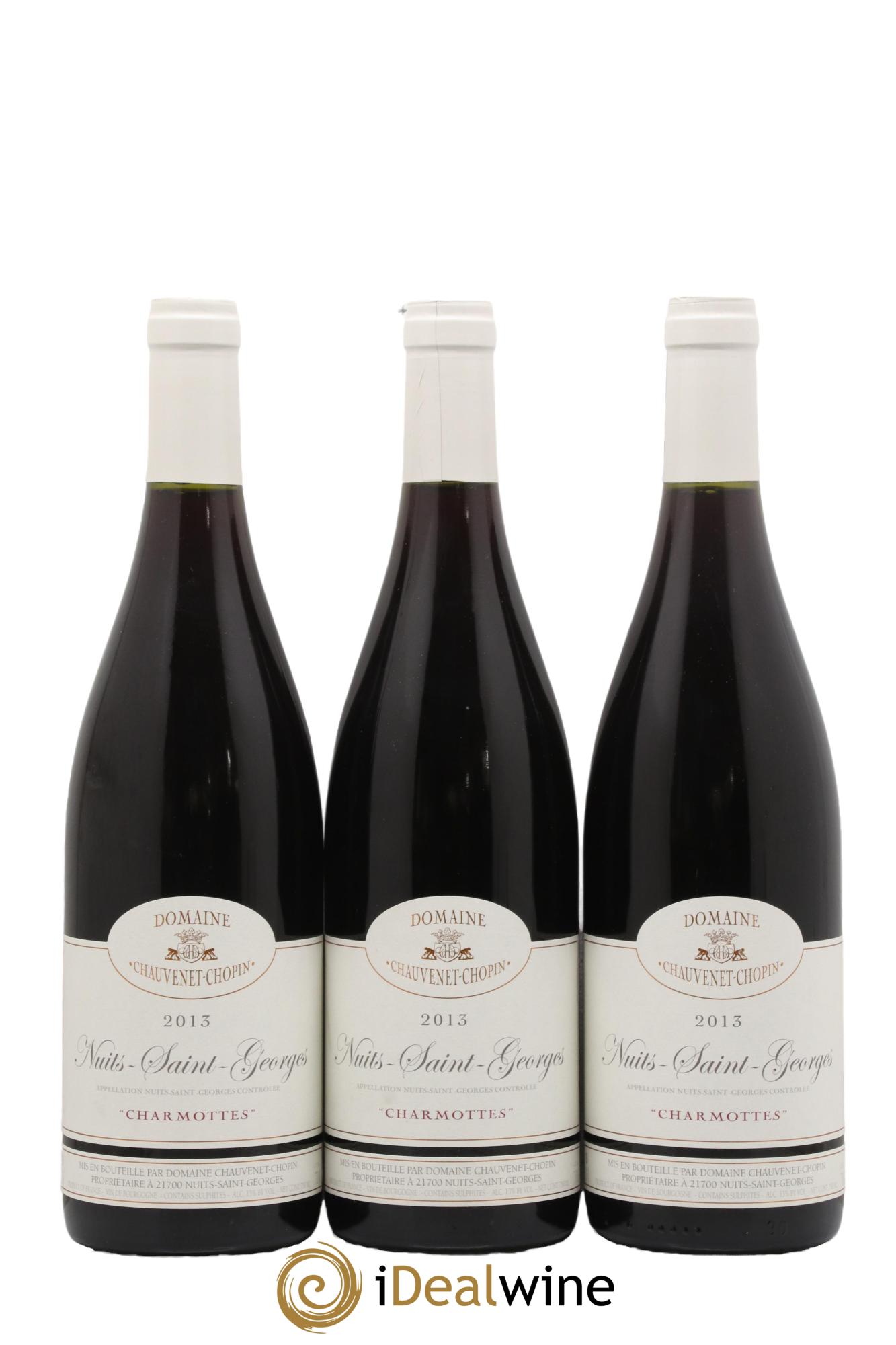 Nuits-Saint-Georges Charmottes Chauvenet Chopin 2013 - Lot de 3 bouteilles - 0
