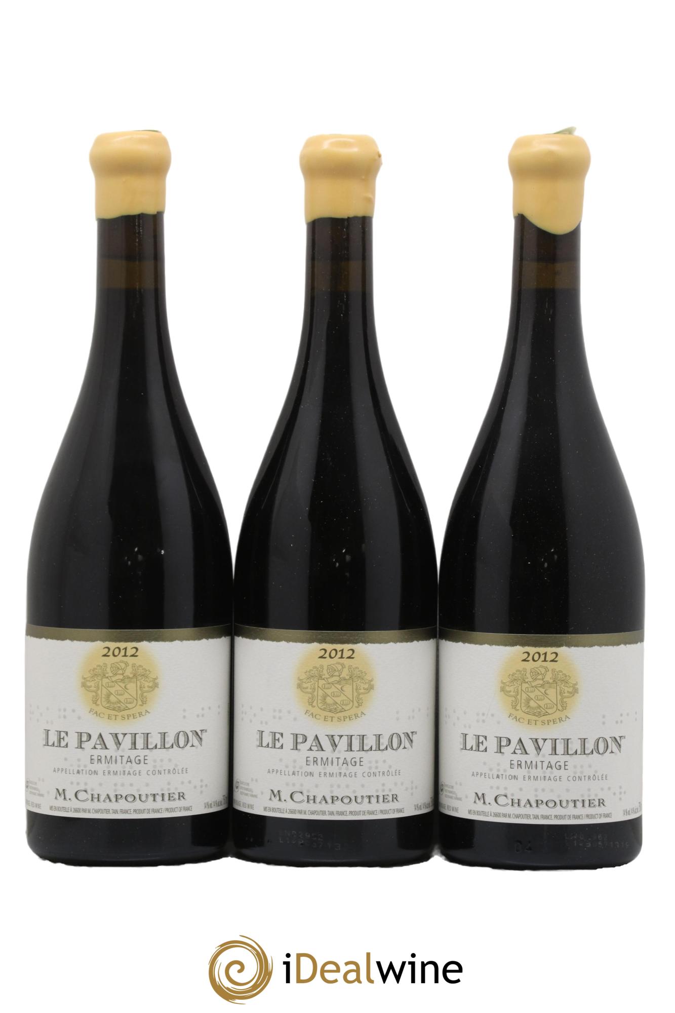 Hermitage Ermitage Le Pavillon Chapoutier 2012 - Lot de 3 bouteilles - 0