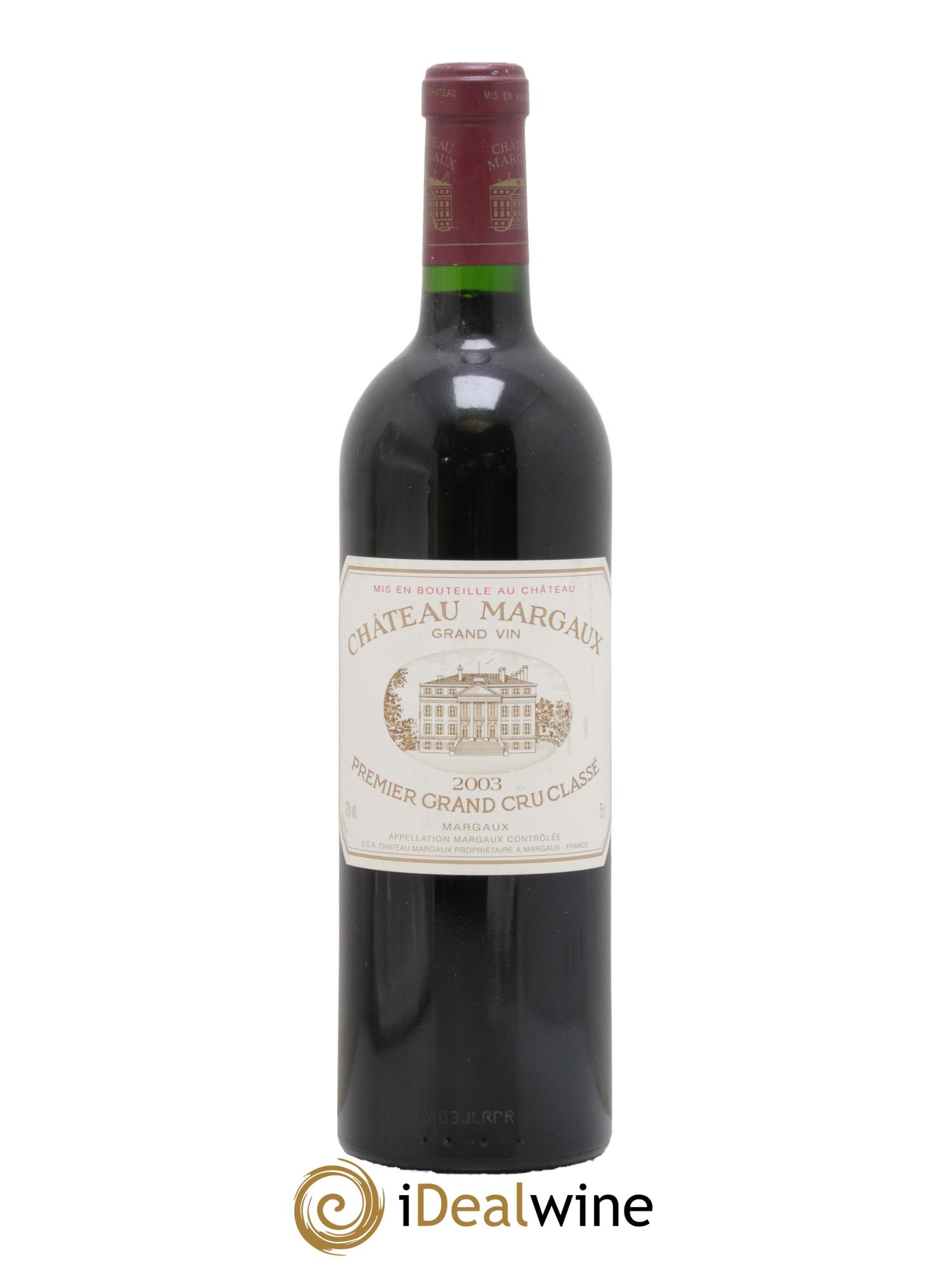 Château Margaux 1er Grand Cru Classé 2003 - Lot de 1 bouteille - 0
