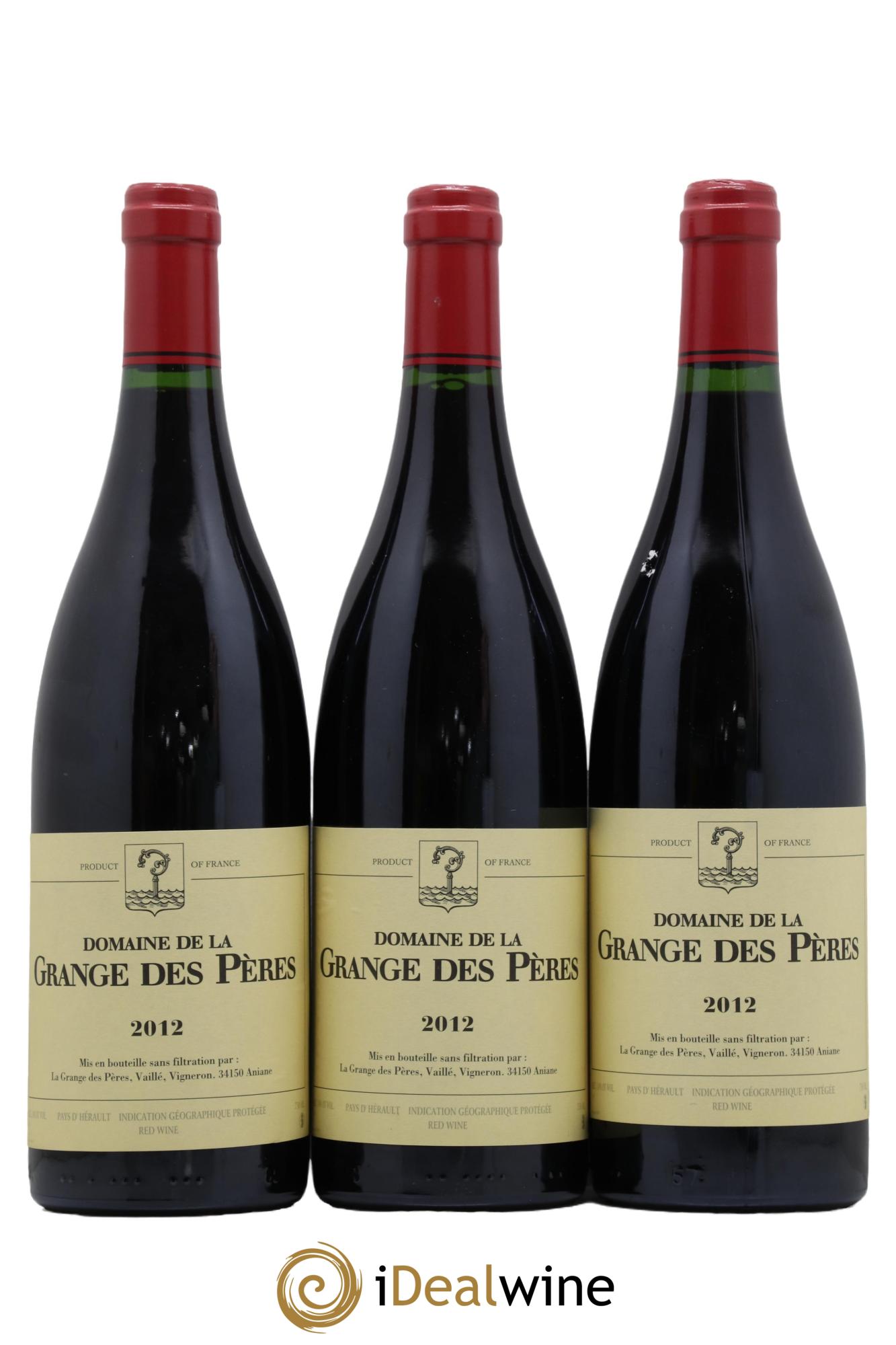 Pays d'Hérault Grange des Pères Laurent Vaillé 2012 - Lot de 3 bouteilles - 0