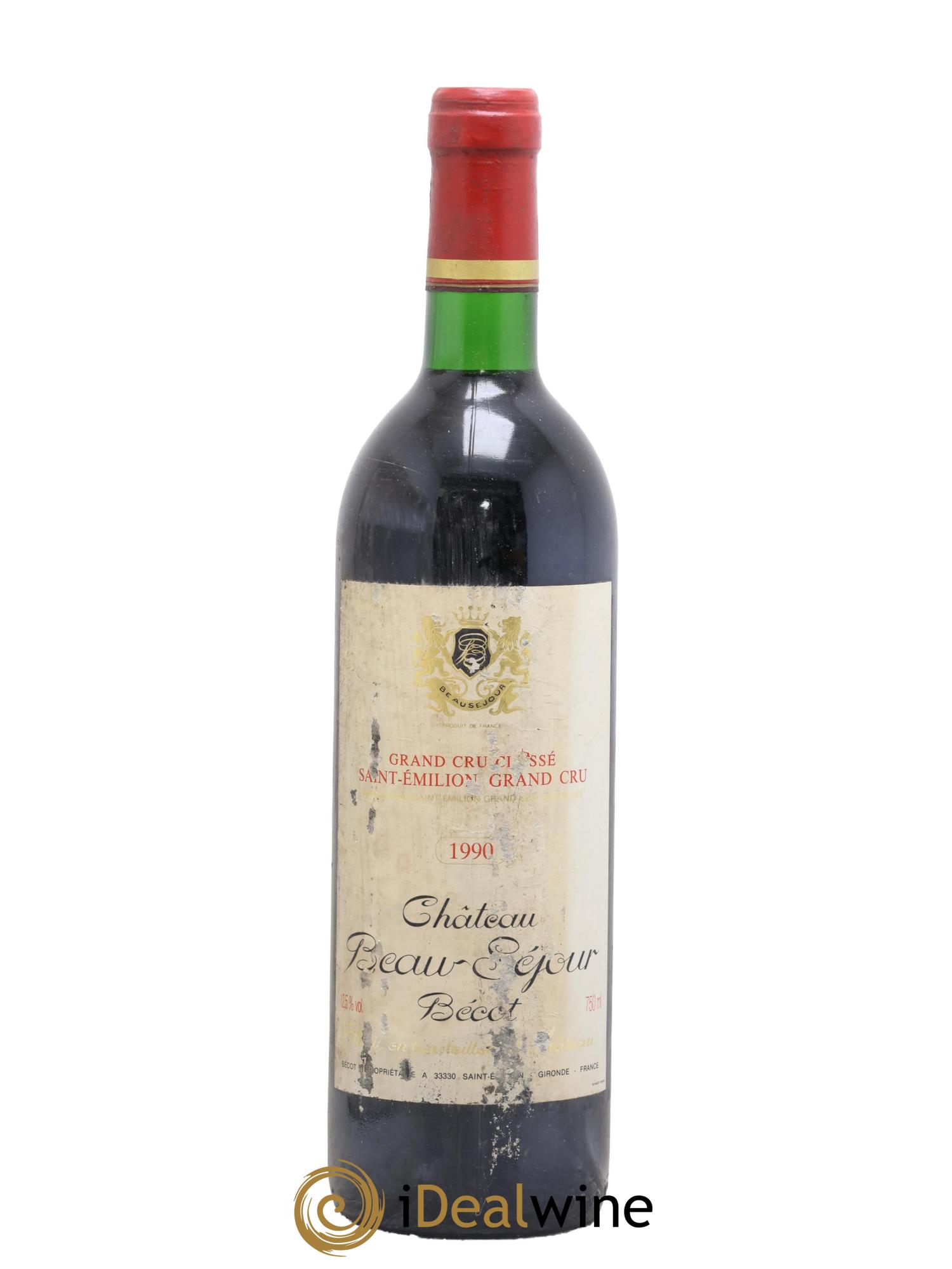Château Beau-Séjour Bécot 1er Grand Cru Classé B 1990 - Lot de 1 bouteille - 0